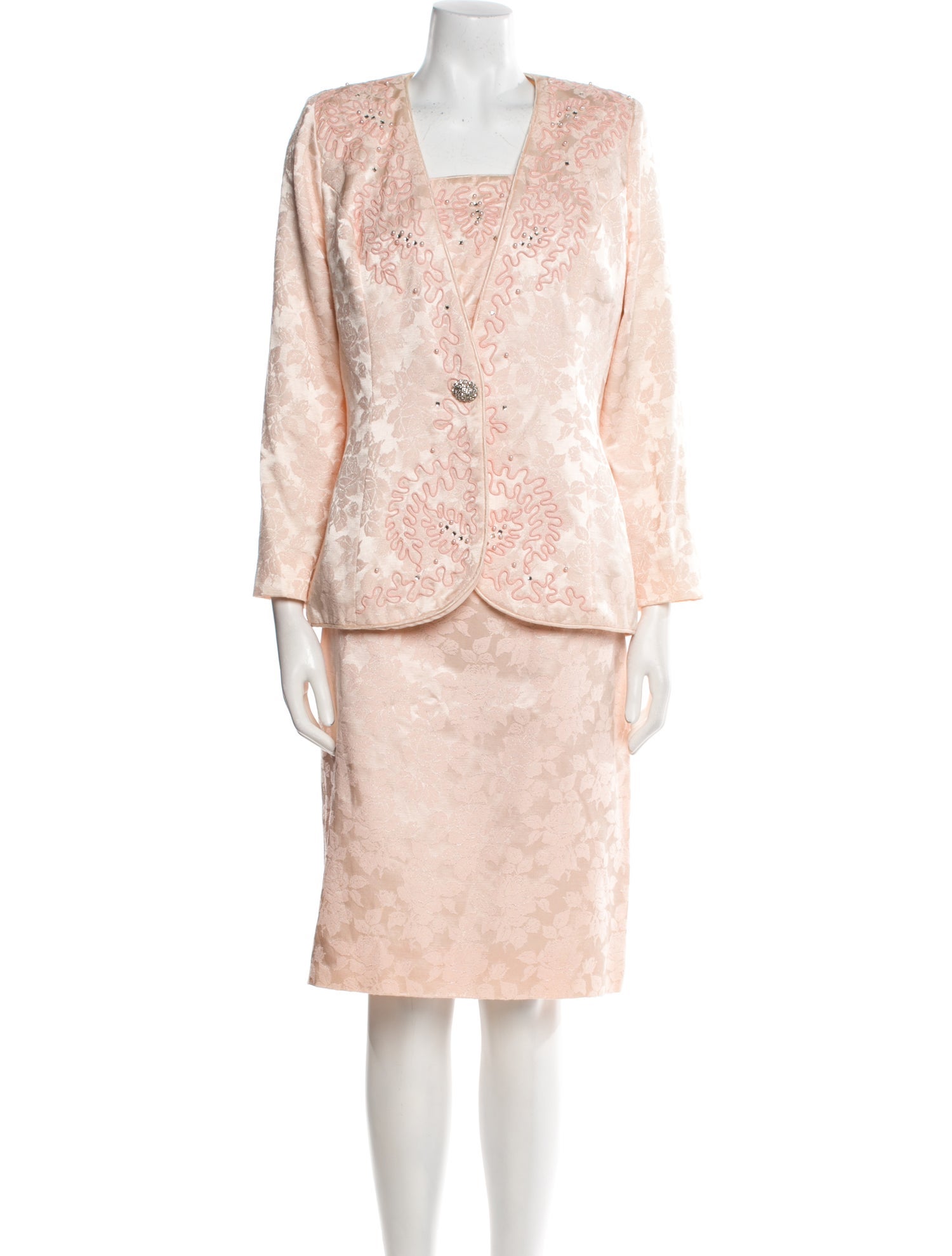 Jovani Crystal Embellishments Skirt Suit