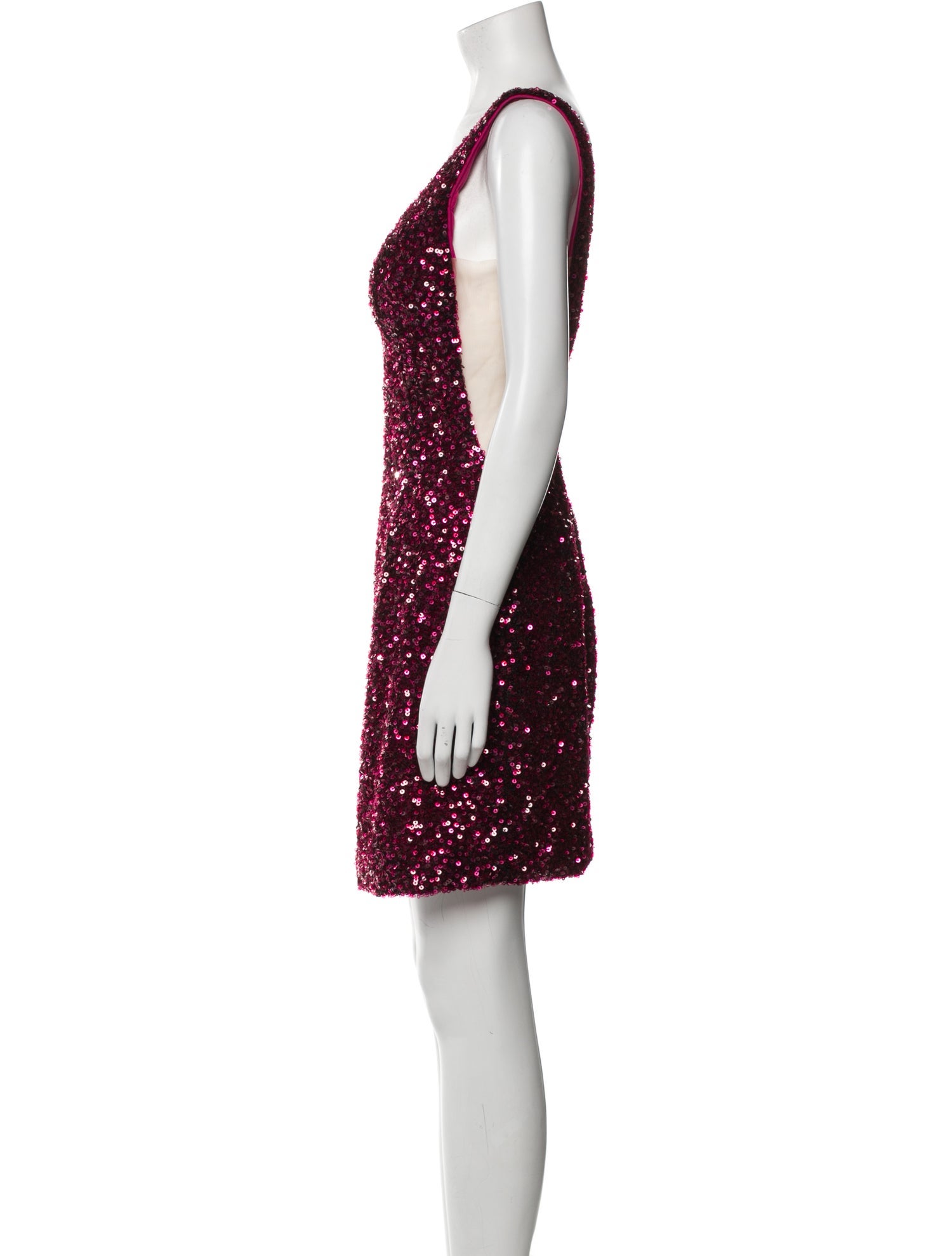 Jovani Plunge Neckline Mini Dress