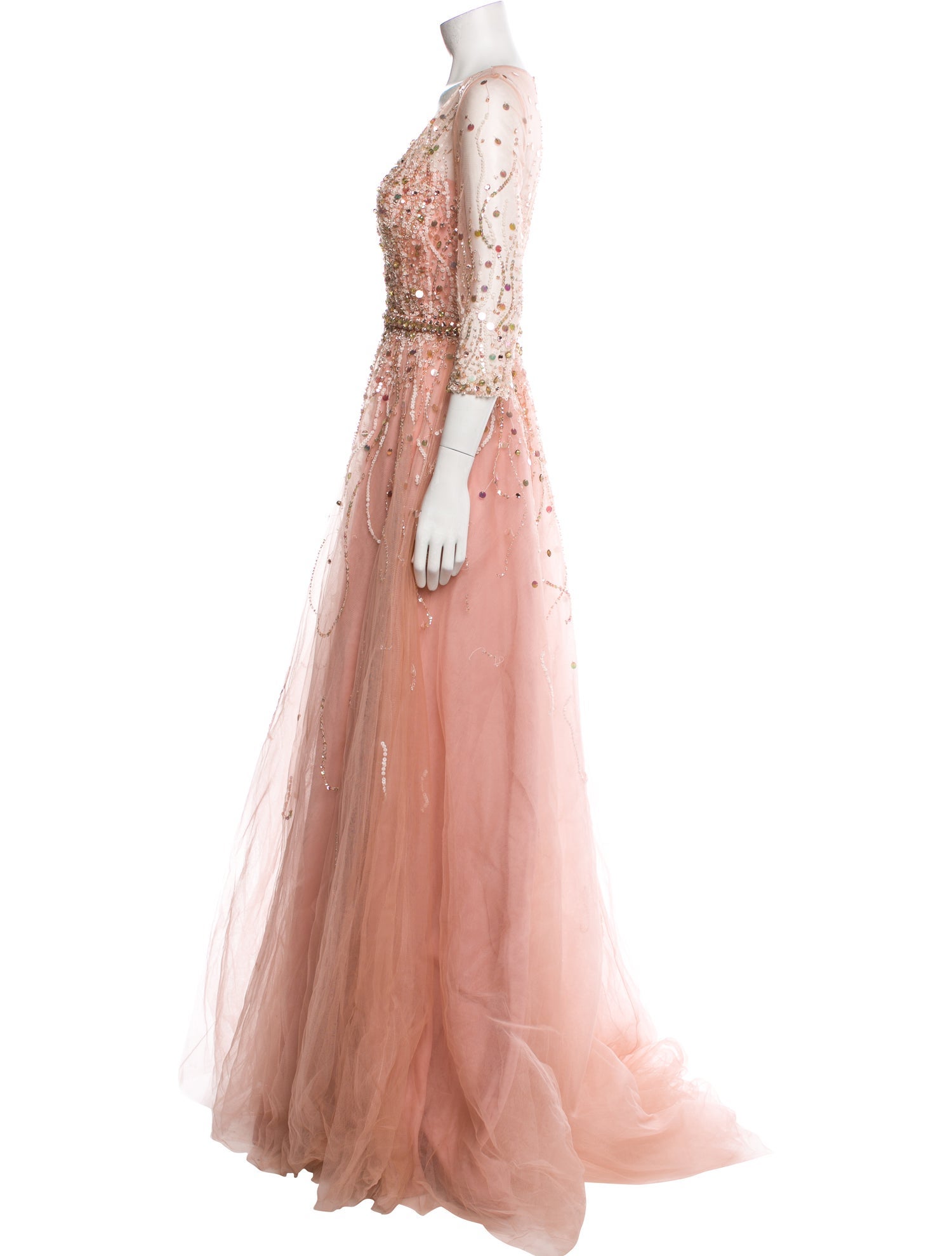 Jovani Lace Pattern Long Dress