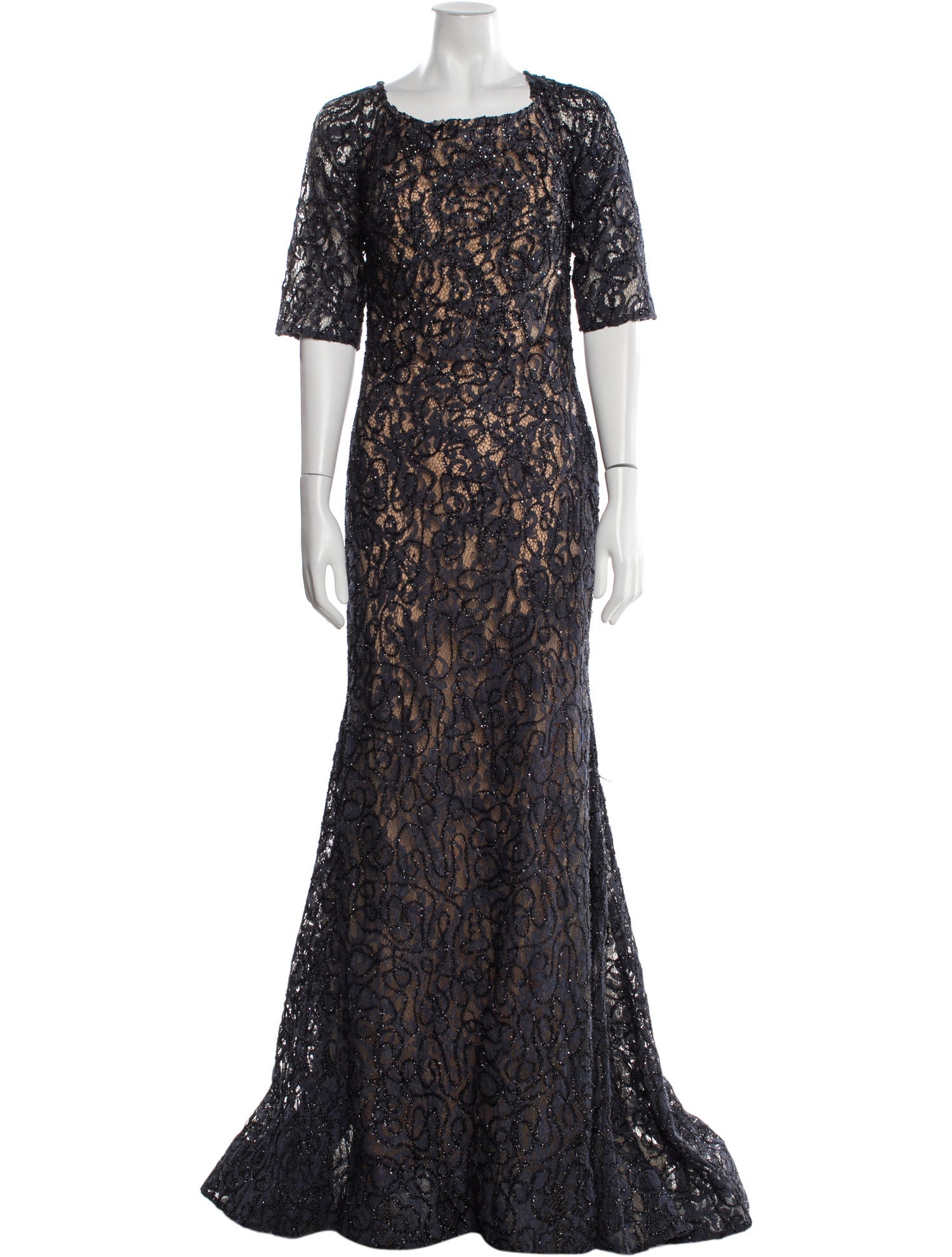Jovani Lace Pattern Long Dress