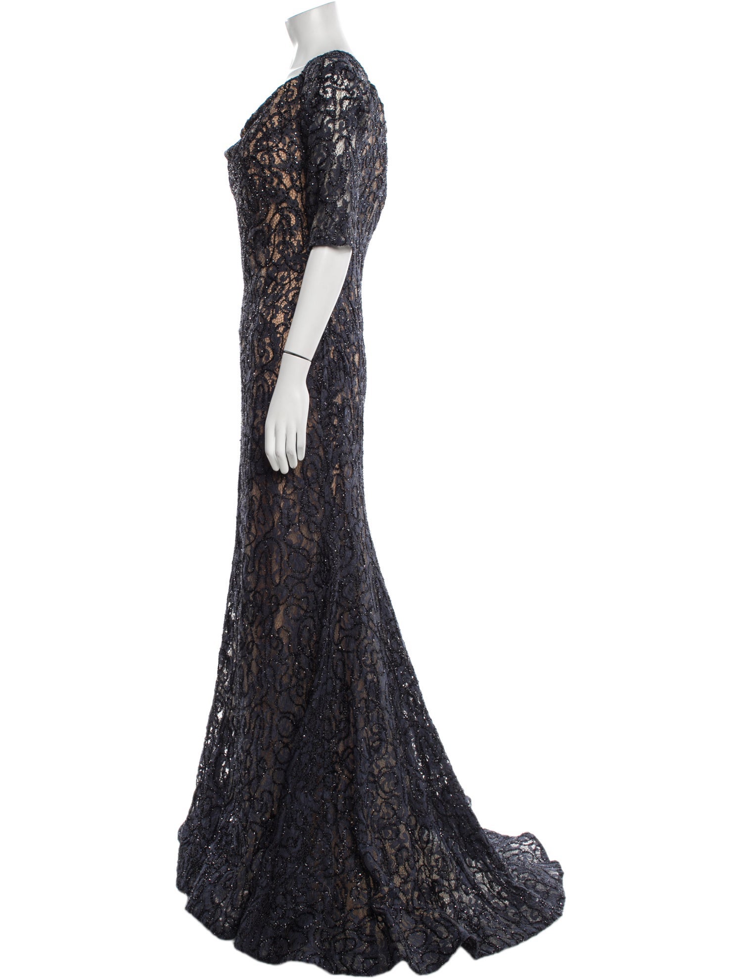 Jovani Lace Pattern Long Dress