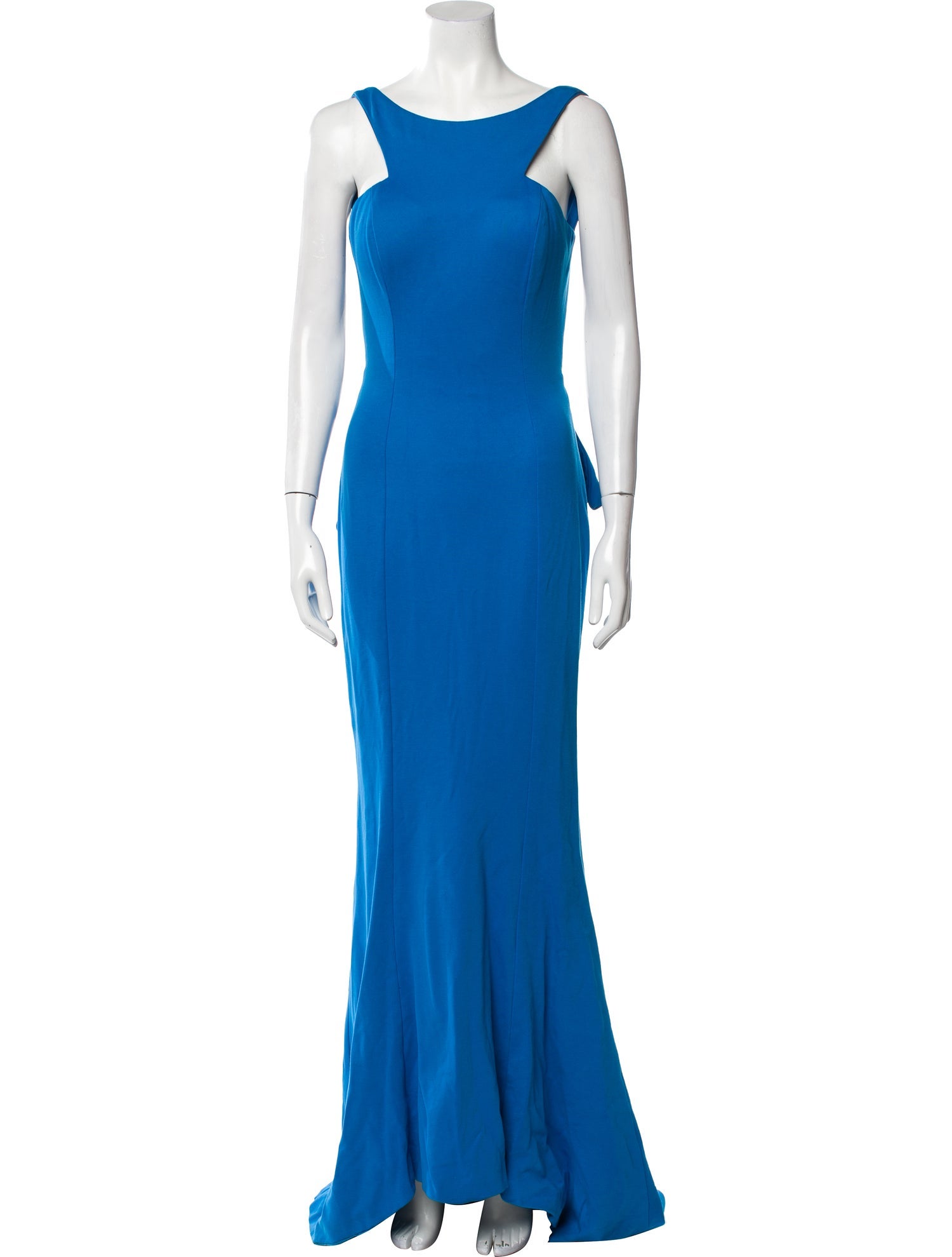 Jovani Bateau Neckline Long Dress