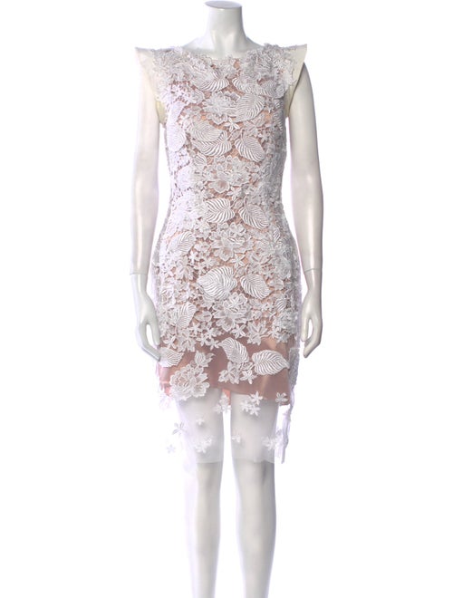 Jovani Bateau Neckline Knee-Length Dress