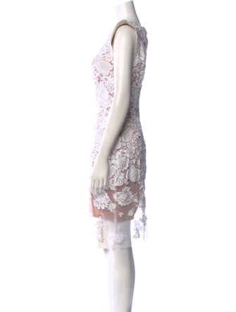 Jovani Bateau Neckline Knee-Length Dress