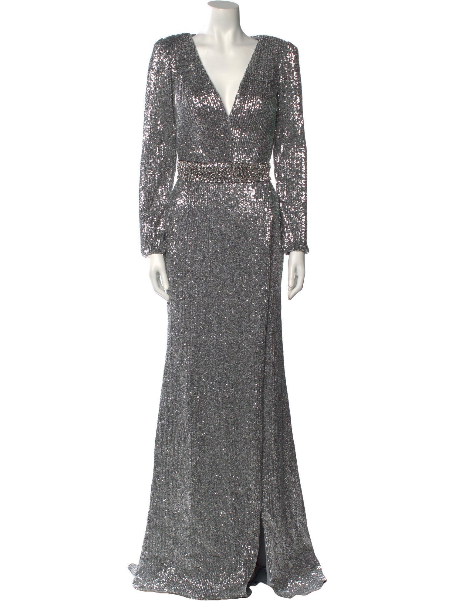 Jovani V-Neck Long Dress