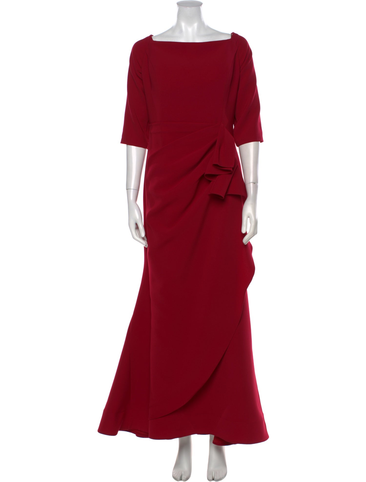 Jovani Bateau Neckline Long Dress