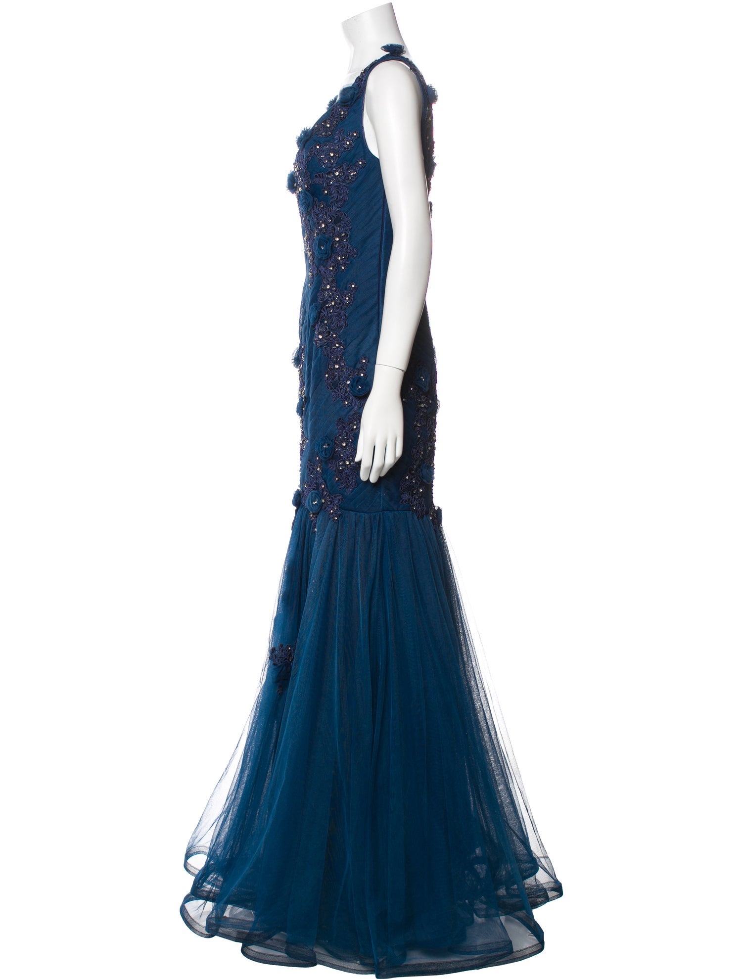 Jovani Lace Pattern Long Dress