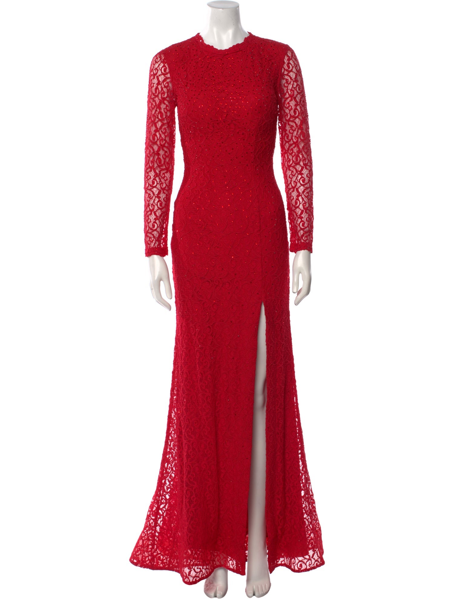 Jovani Lace Pattern Long Dress