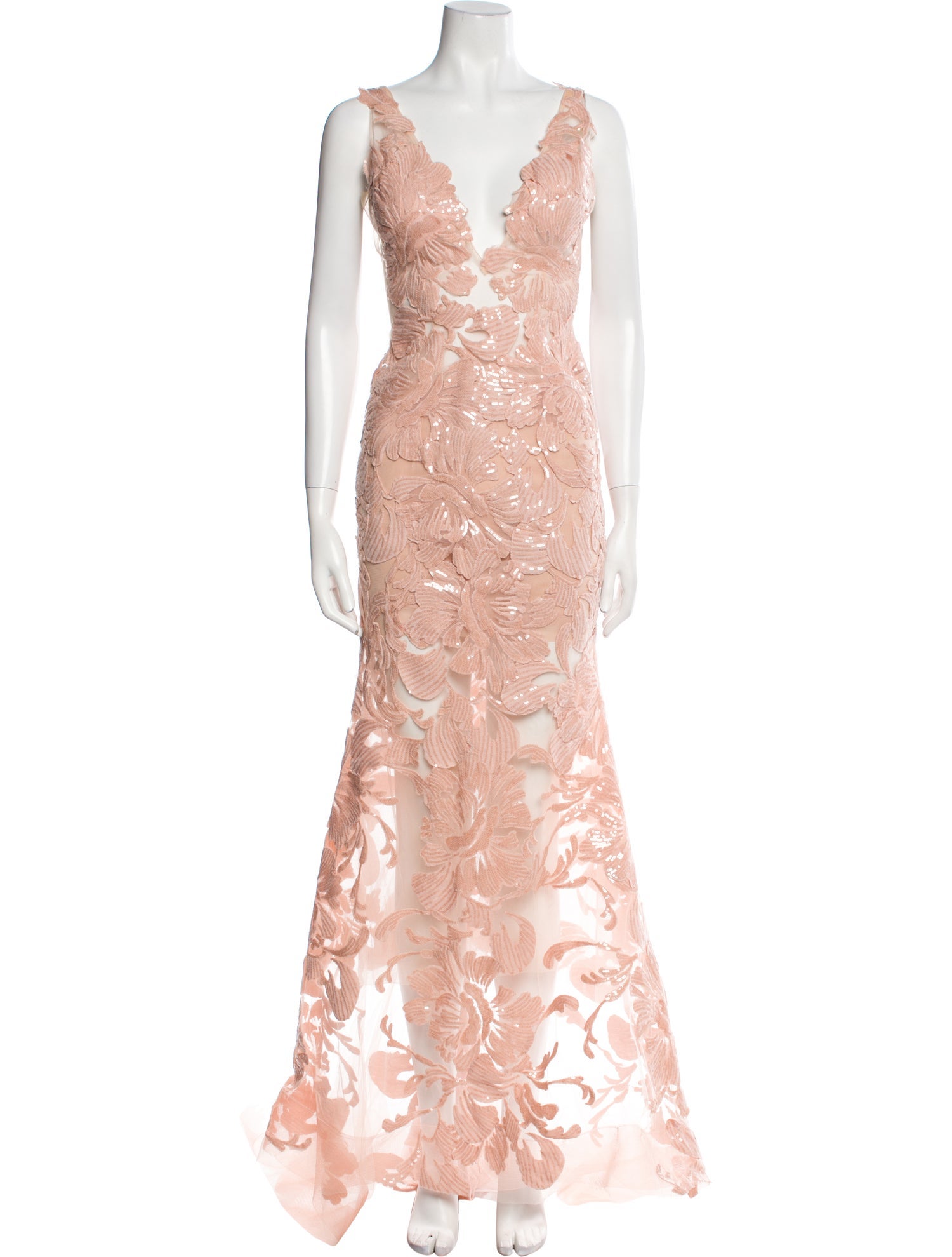 Jovani Lace Pattern Long Dress