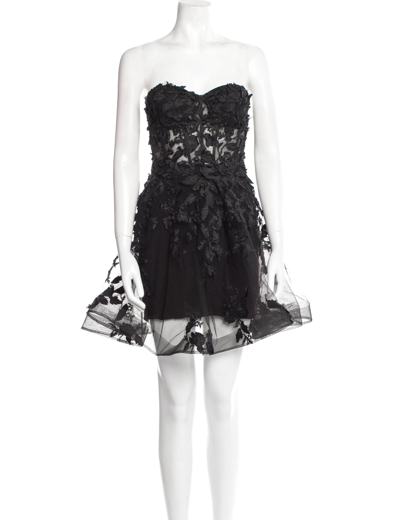 Jovani Lace Pattern Mini Dress