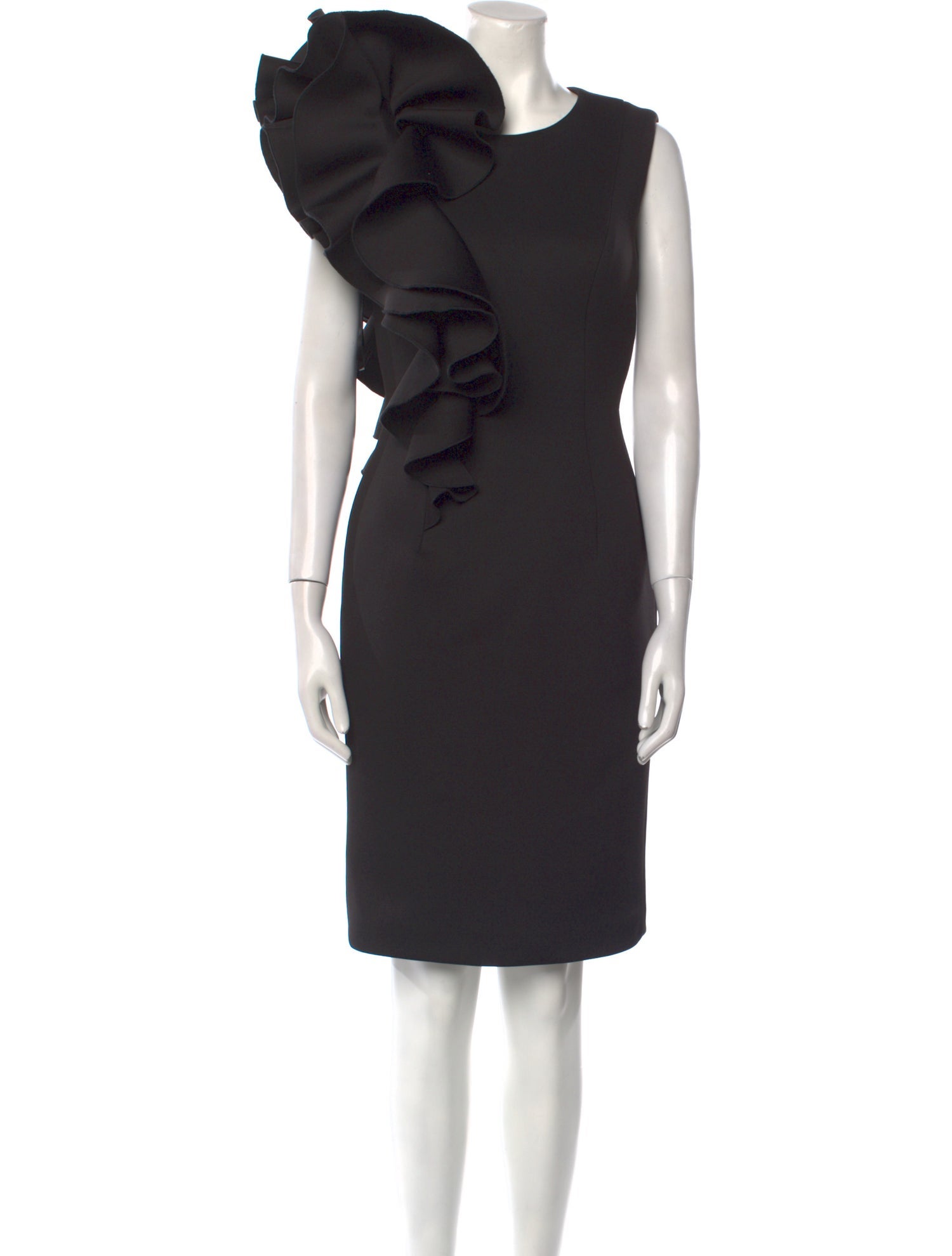 Jovani Bateau Neckline Knee-Length Dress