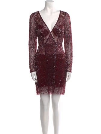 Jovani V-Neck Mini Dress