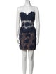 Jovani Lace Pattern Mini Dress