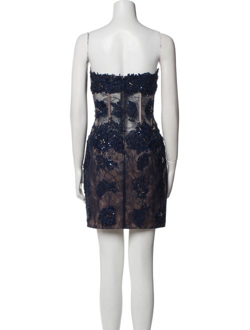 Jovani Lace Pattern Mini Dress