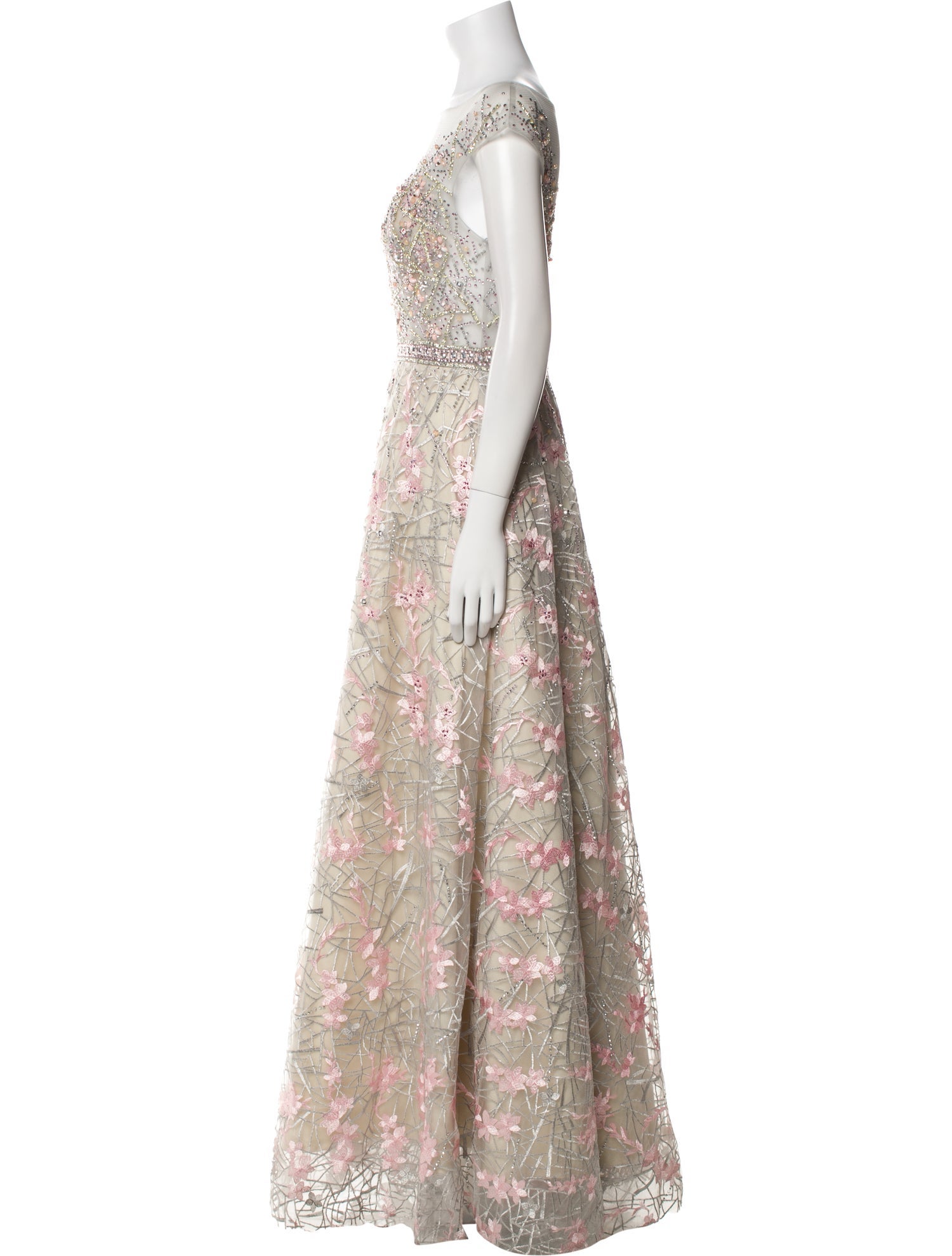 Jovani Floral Print Long Dress