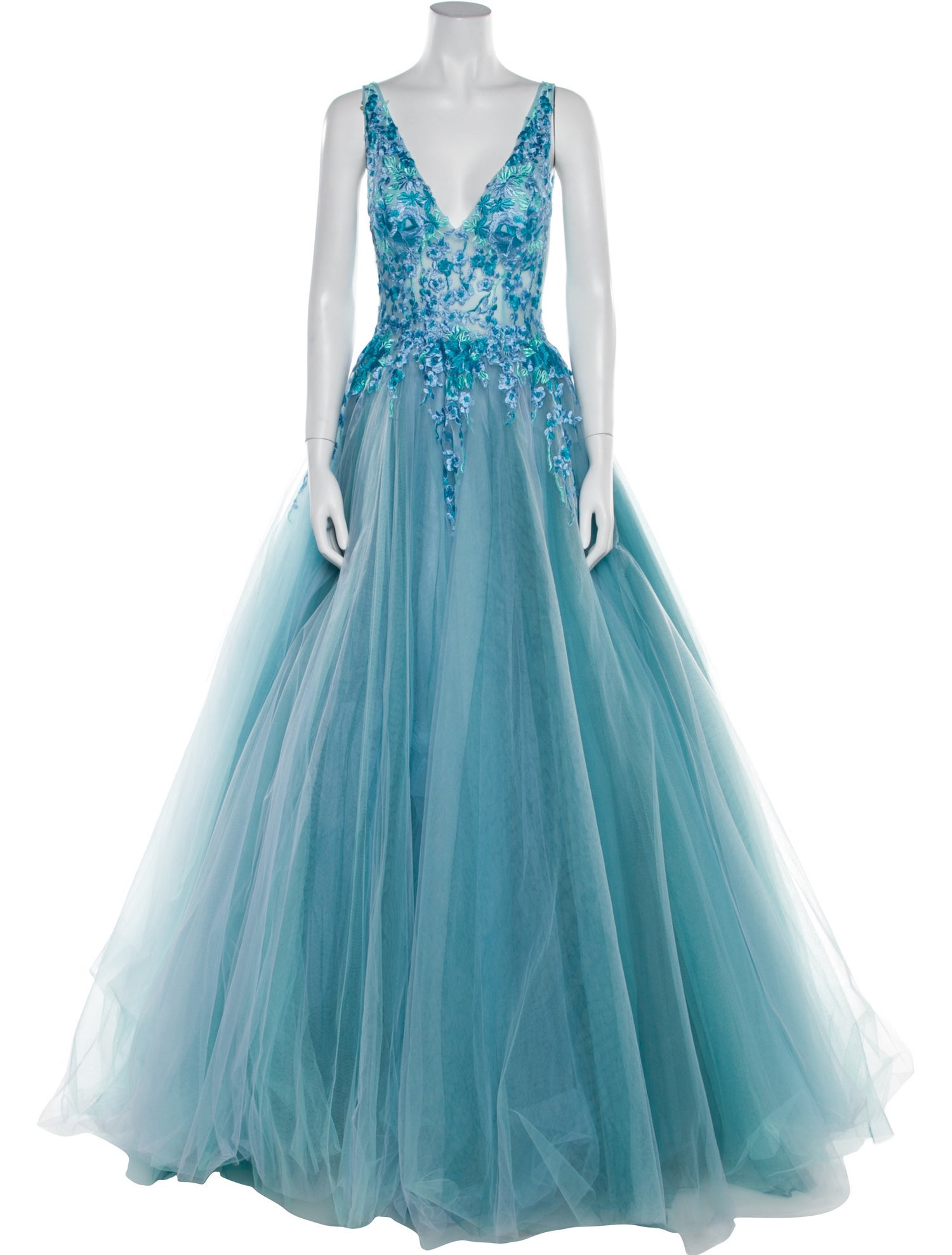 Jovani V-Neck Long Dress