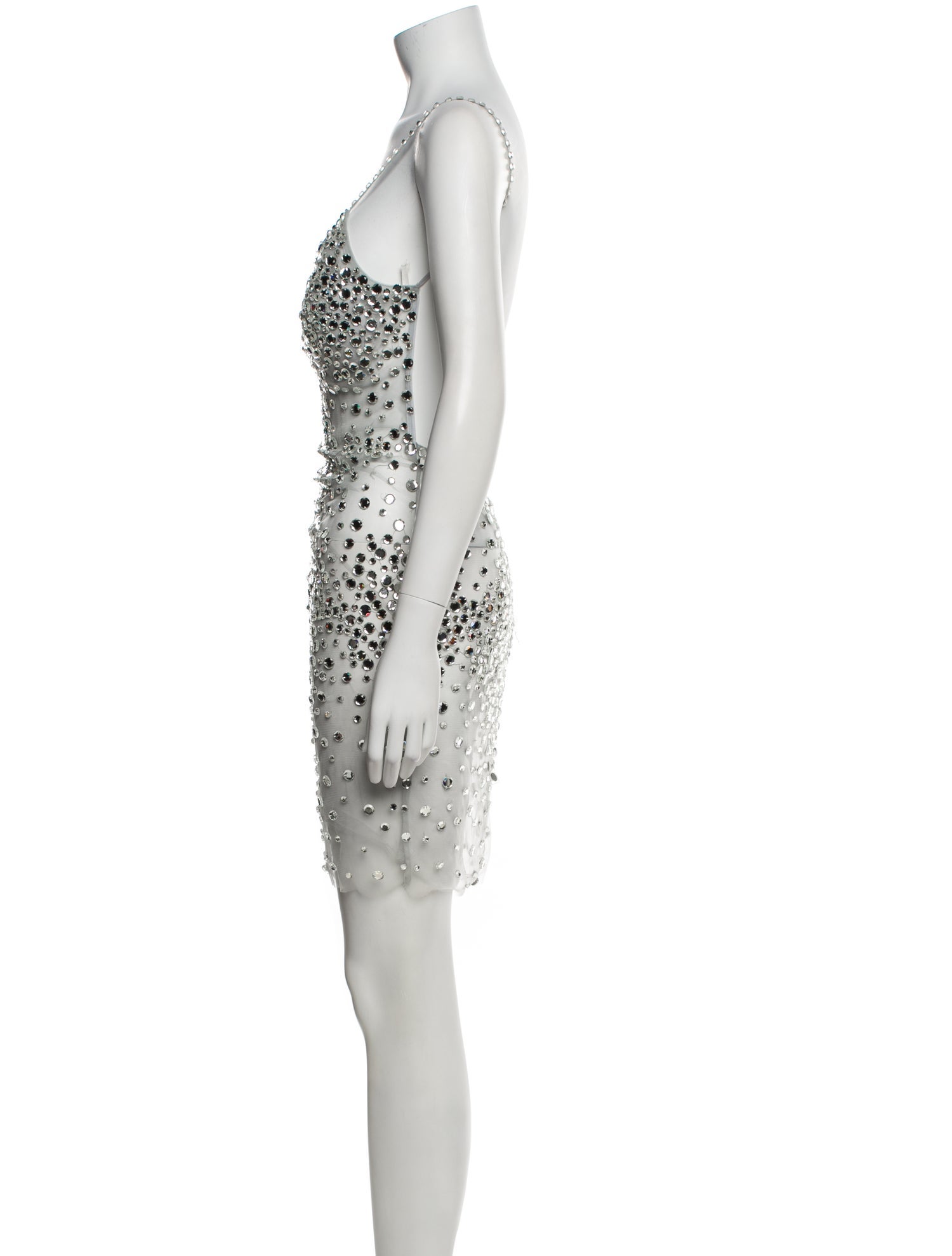 Jovani V-Neck Knee-Length Dress