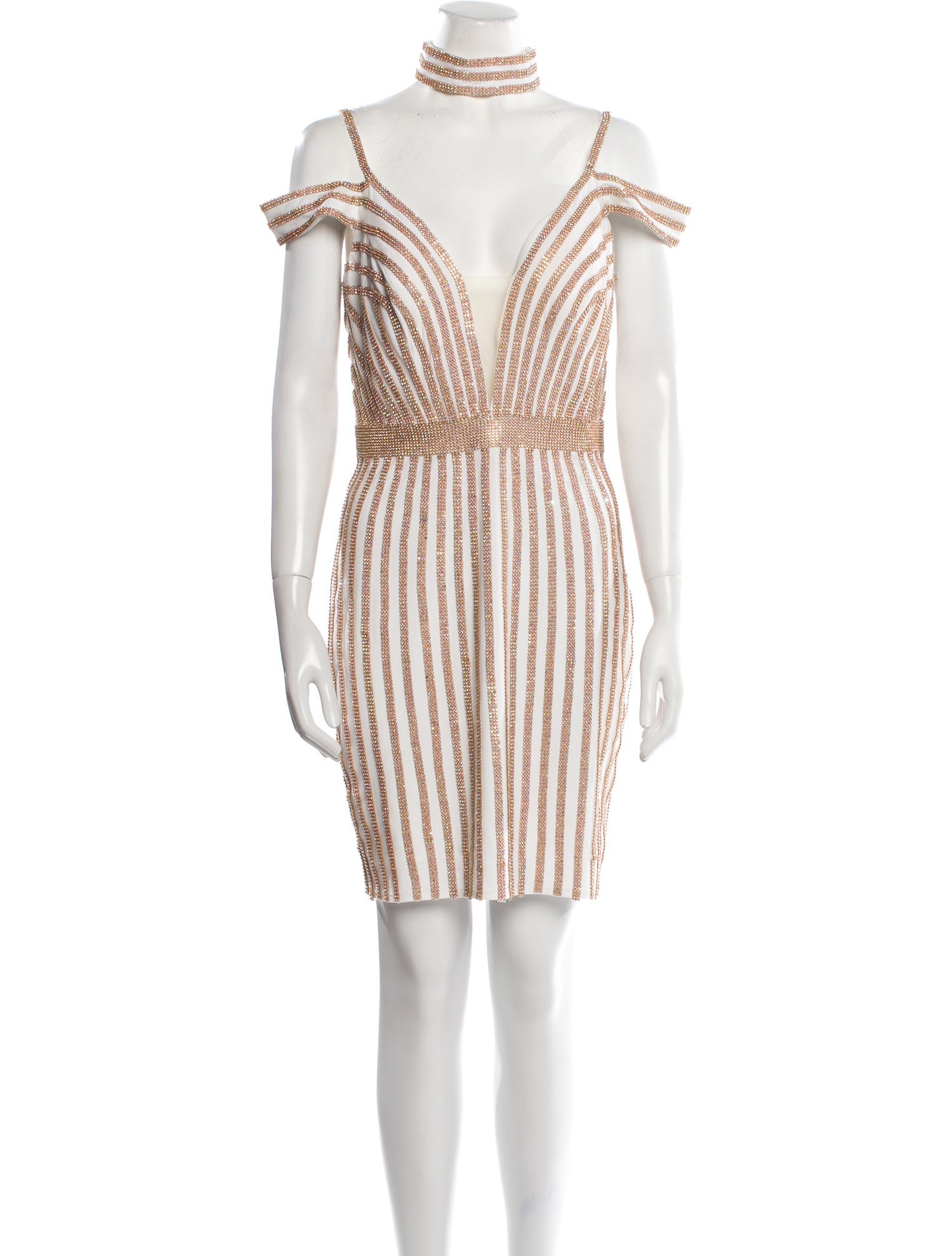 Jovani Striped Mini Dress