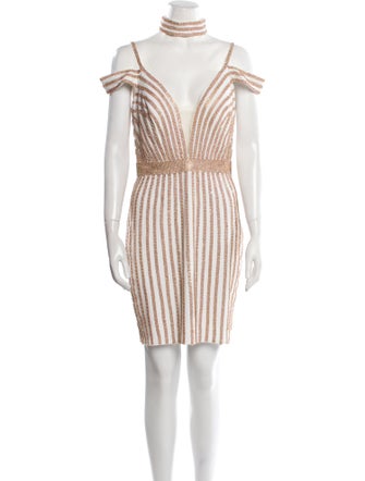 Jovani Striped Mini Dress