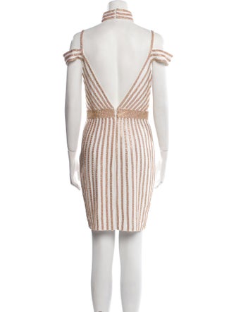 Jovani Striped Mini Dress