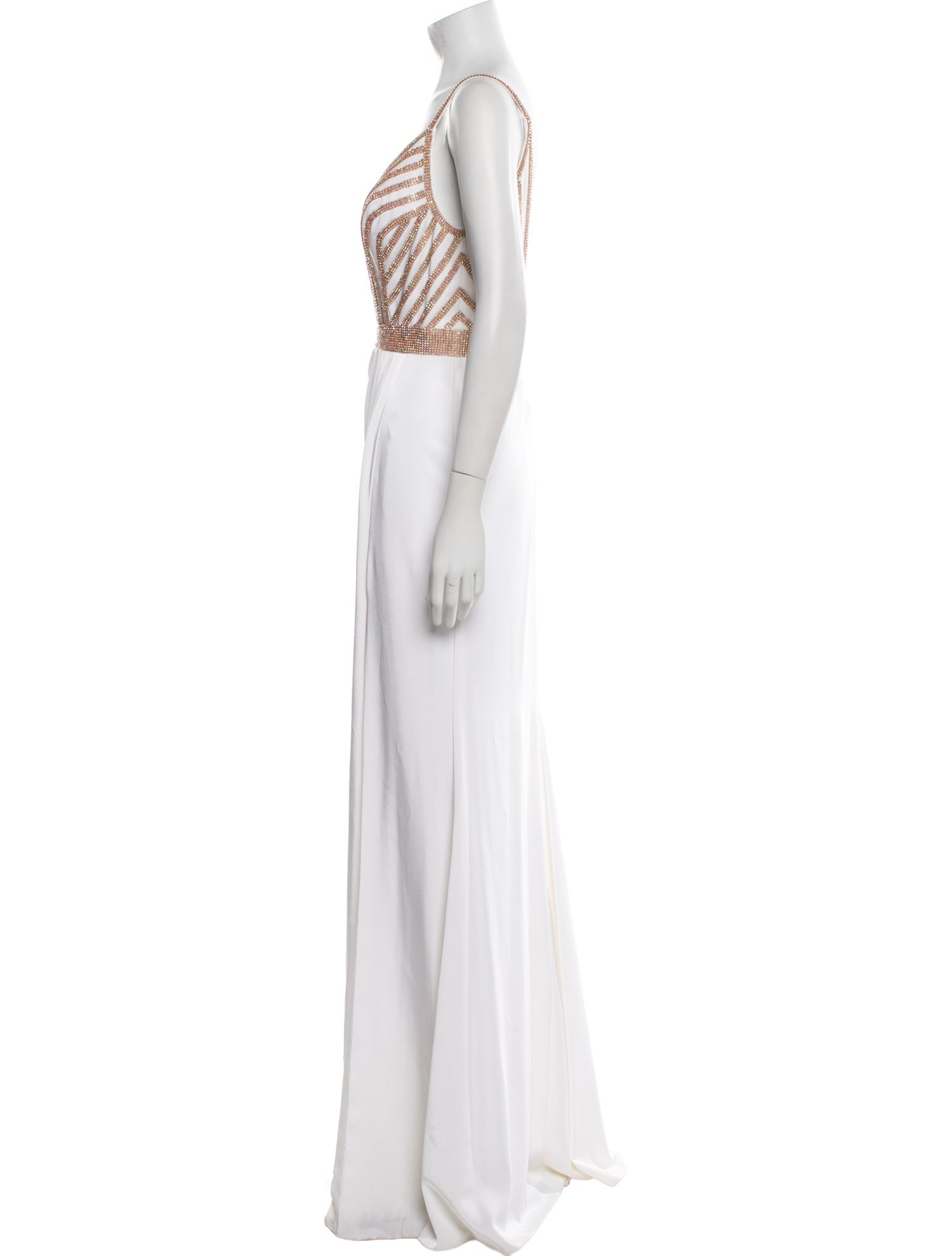Jovani V-Neck Long Dress
