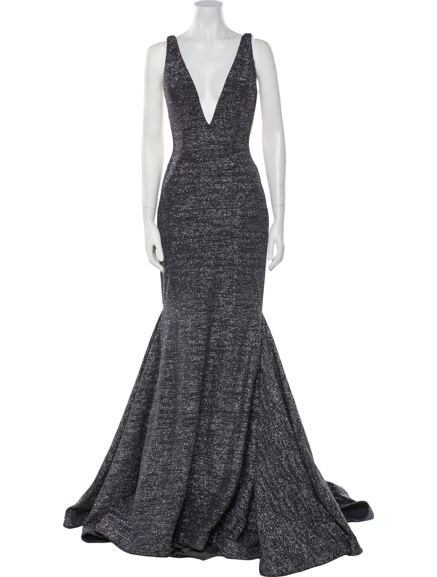 Jovani V-Neck Long Dress