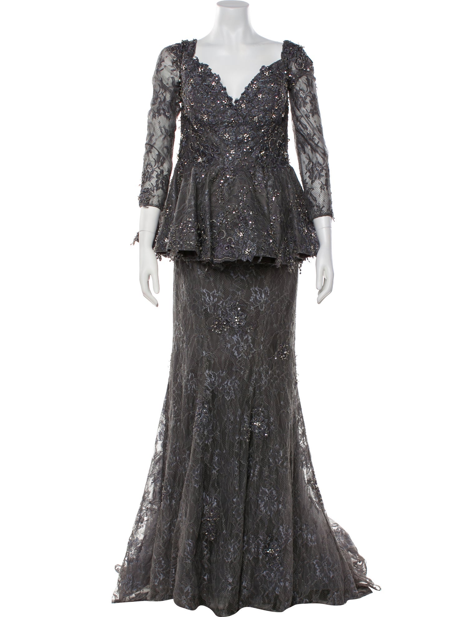 Jovani V-Neck Long Dress