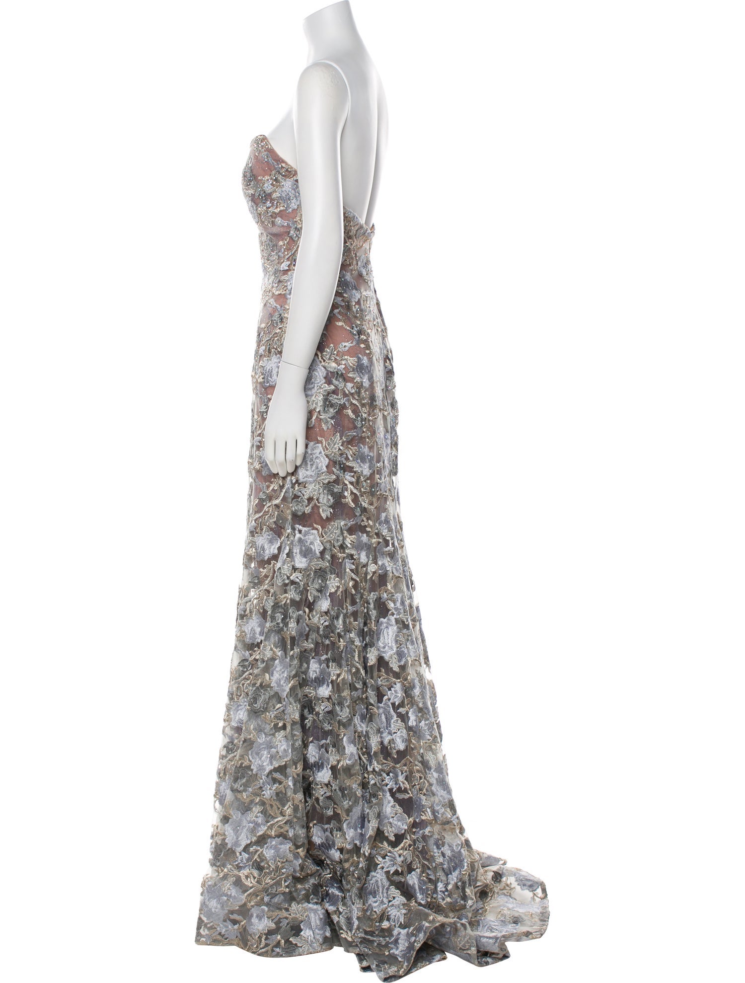 Jovani Lace Pattern Long Dress