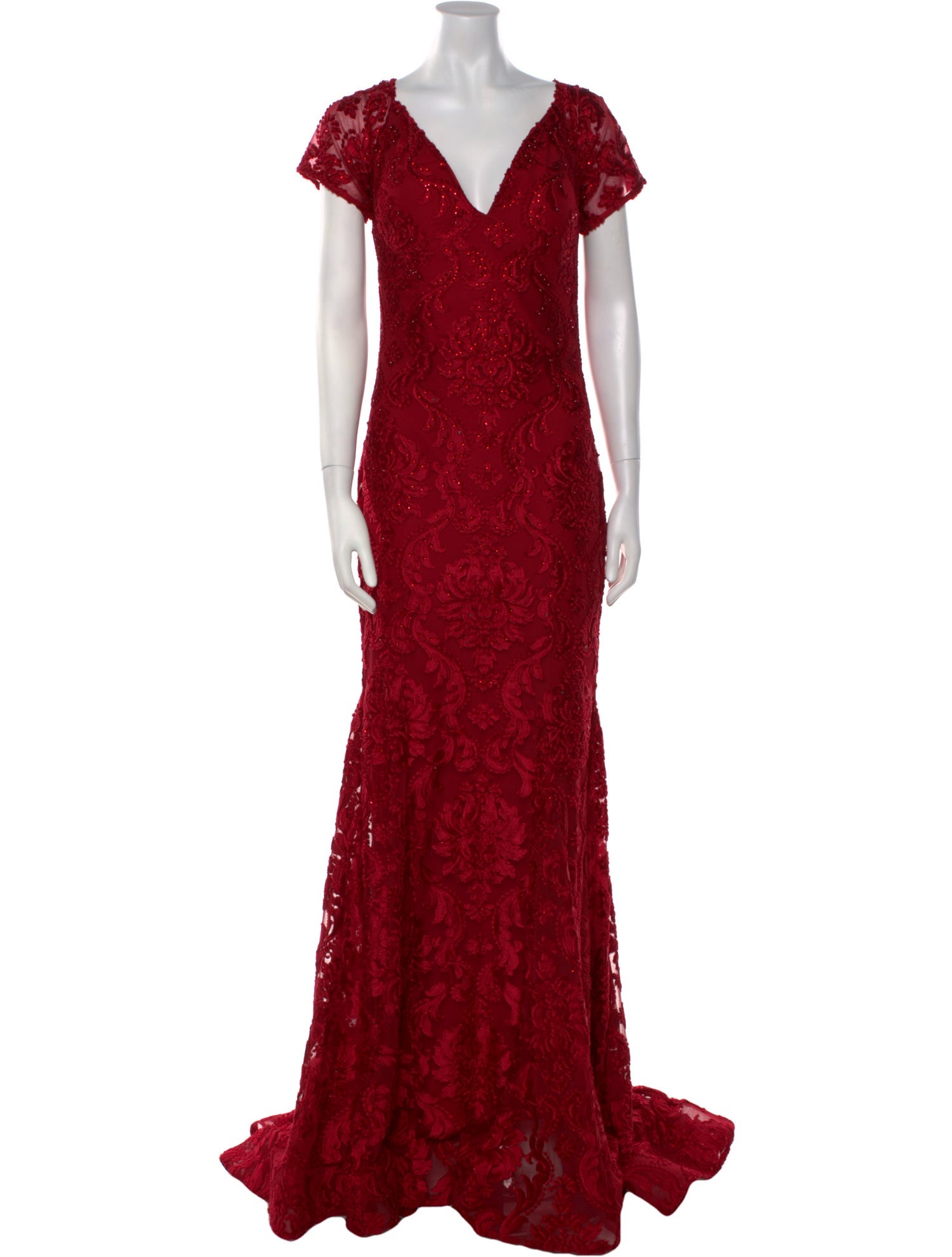 Jovani Lace Pattern Long Dress