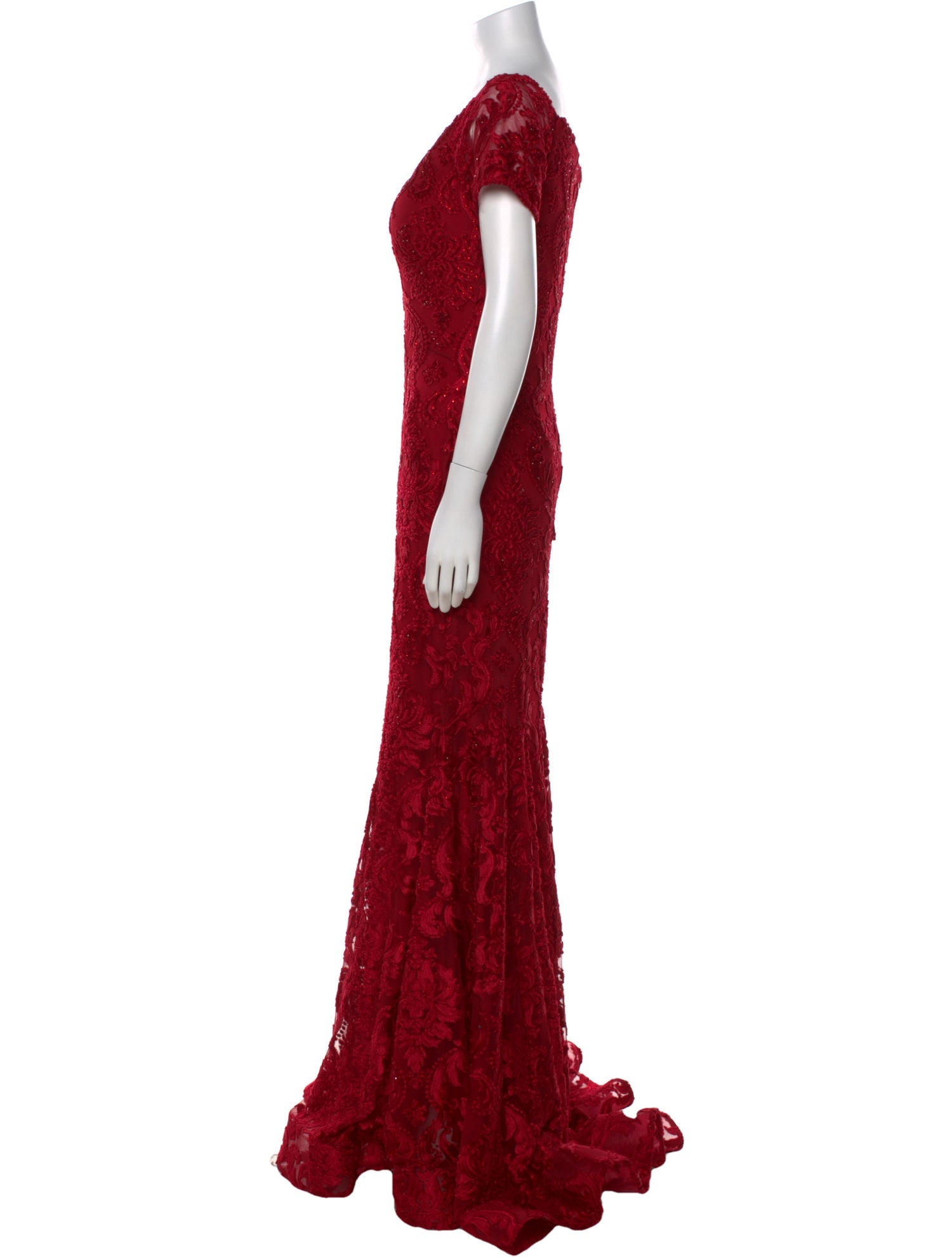 Jovani Lace Pattern Long Dress