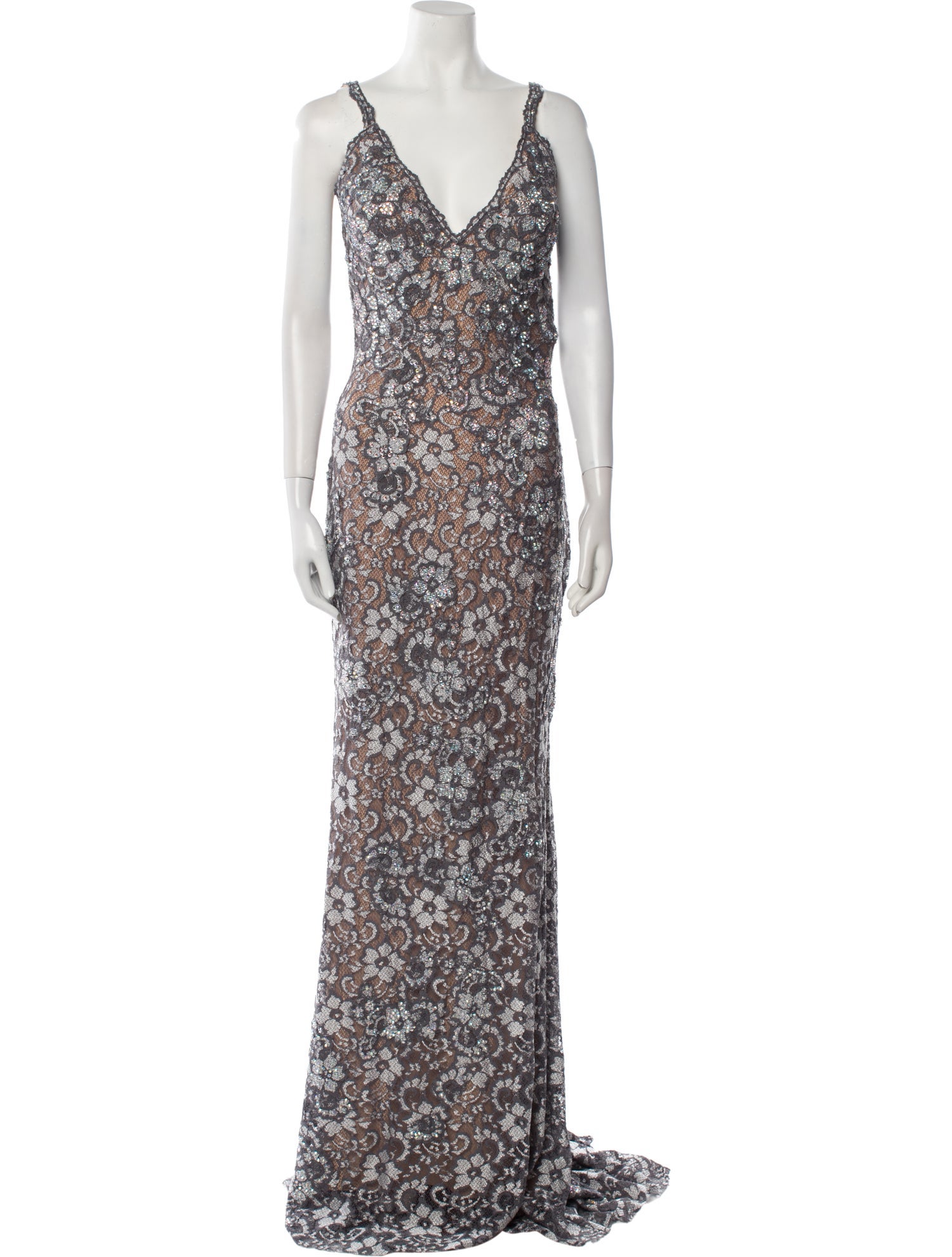 Jovani Lace Pattern Long Dress w/ Tags