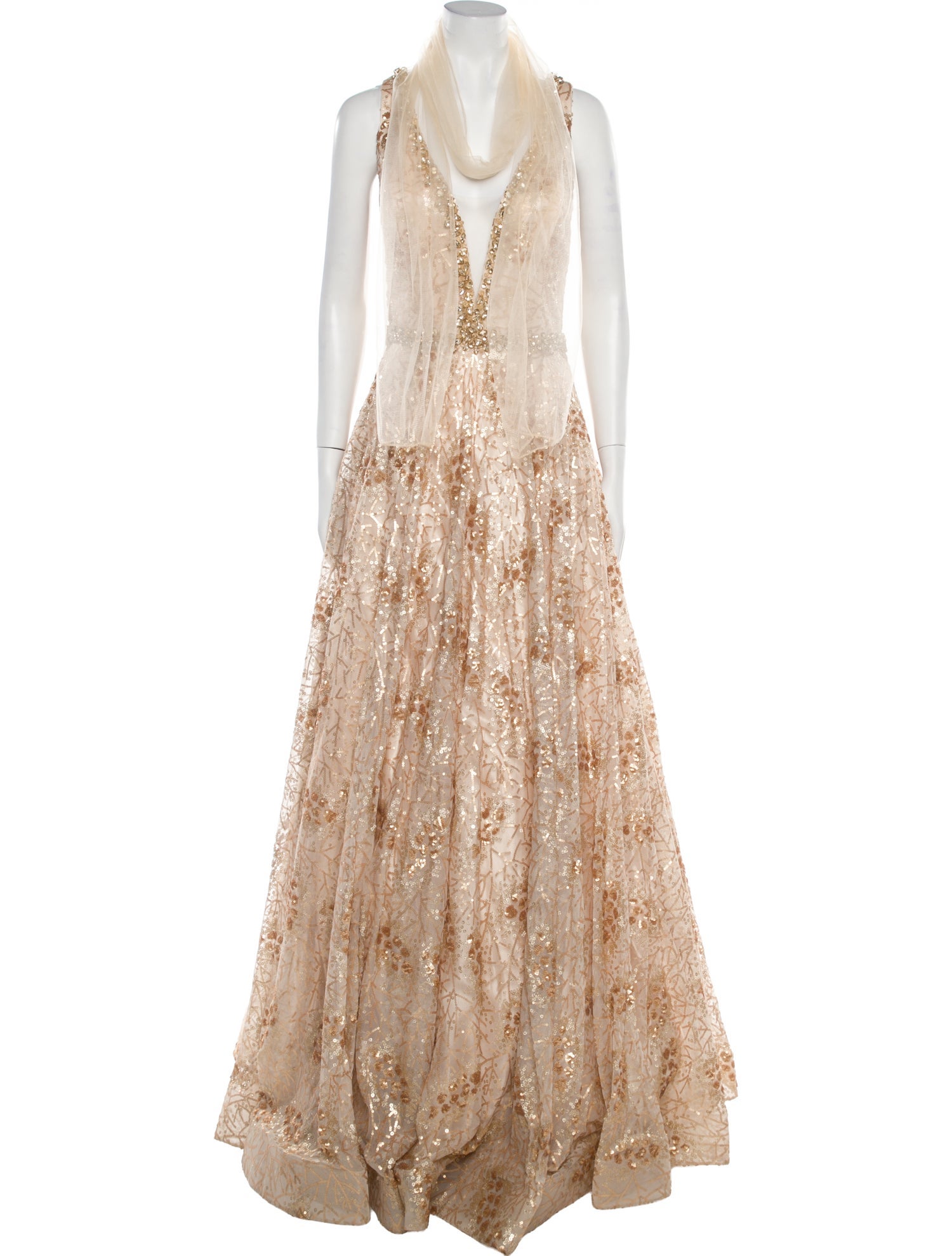 Jovani V-Neck Long Dress