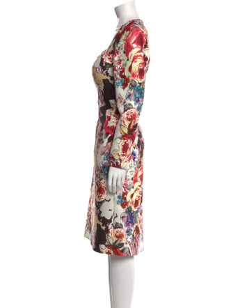 Jovani Floral Print Midi Length Dress