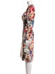 Jovani Floral Print Midi Length Dress