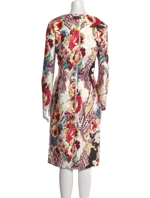 Jovani Floral Print Midi Length Dress