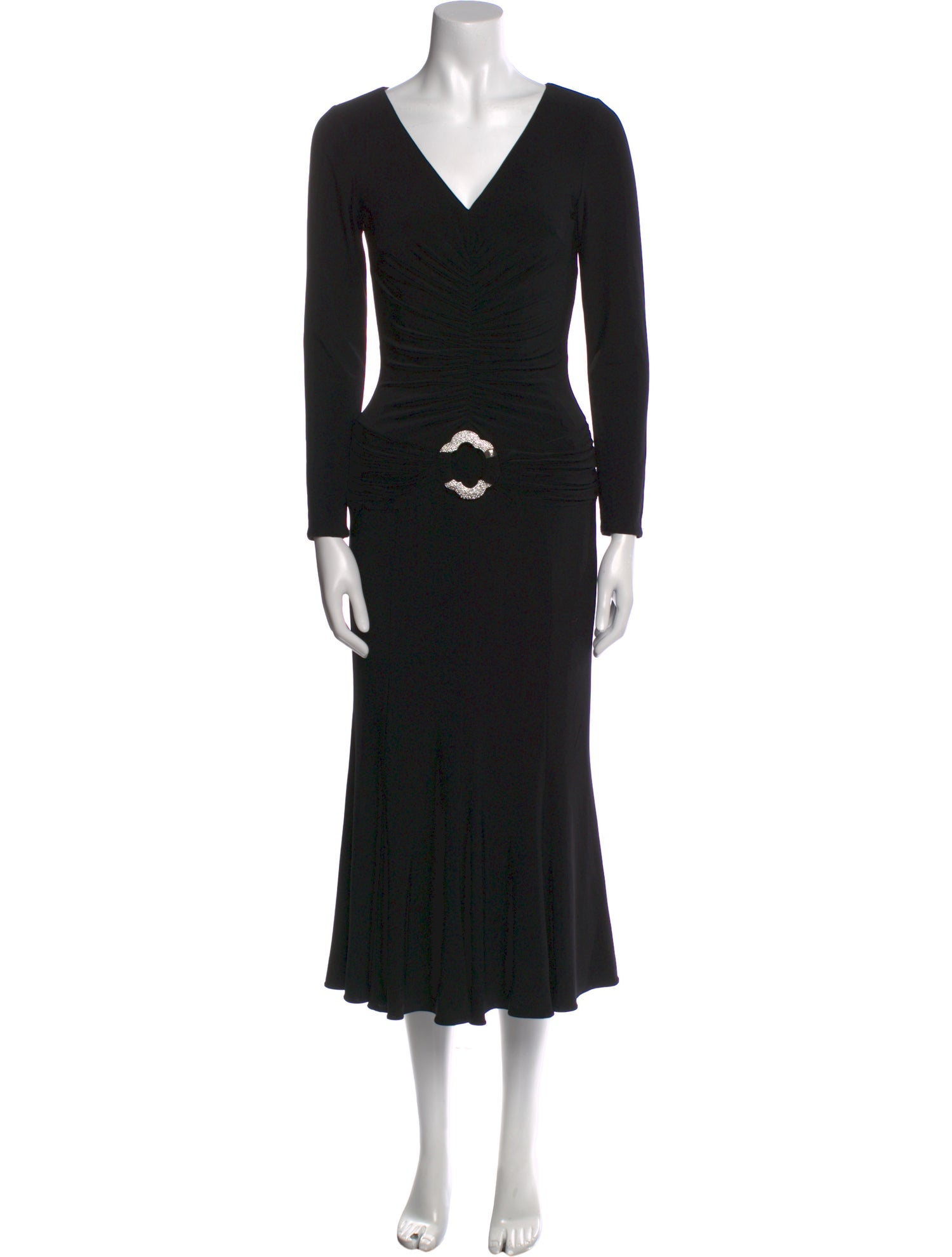 Jovani V-Neck Midi Length Dress