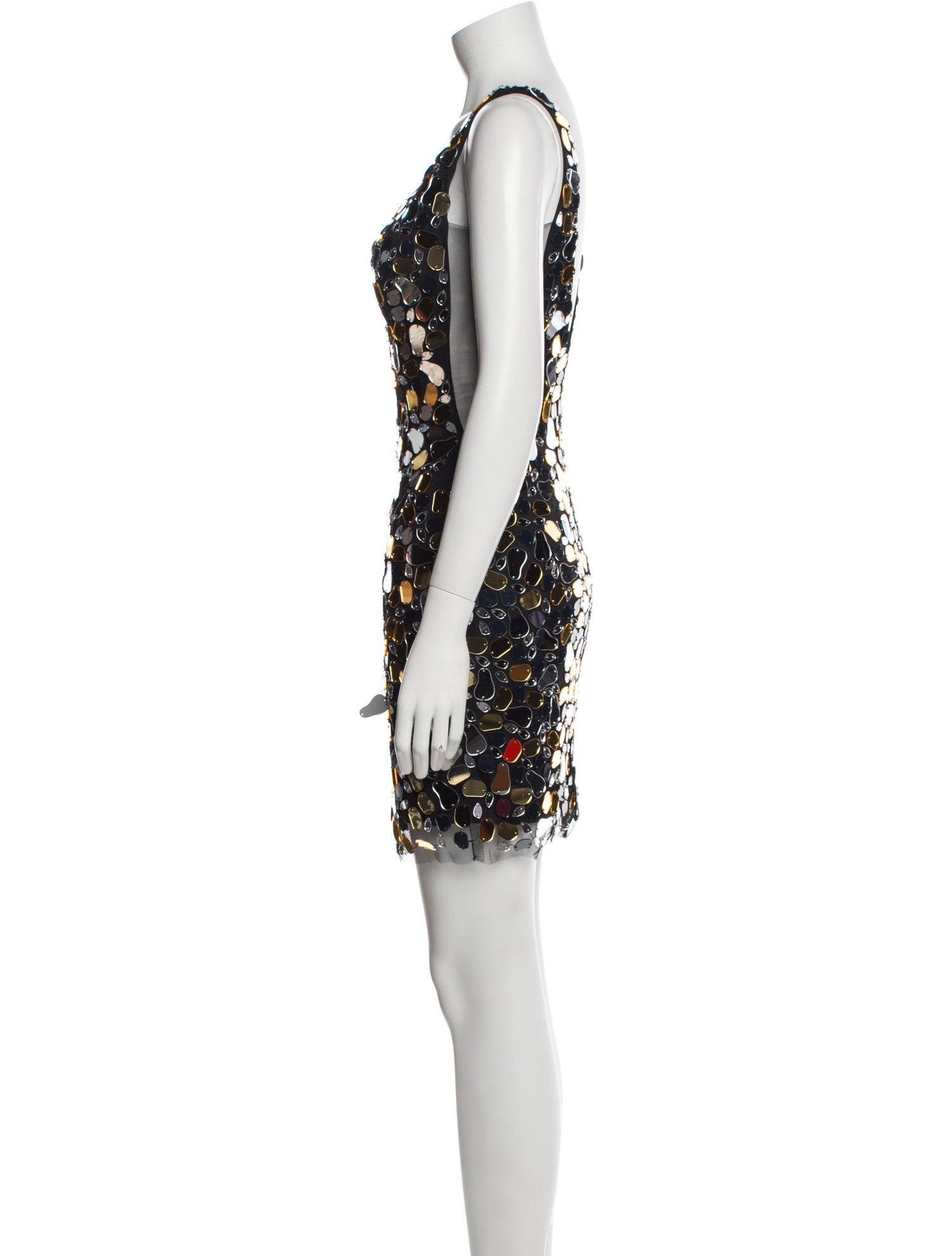 Jovani Plunge Neckline Mini Dress