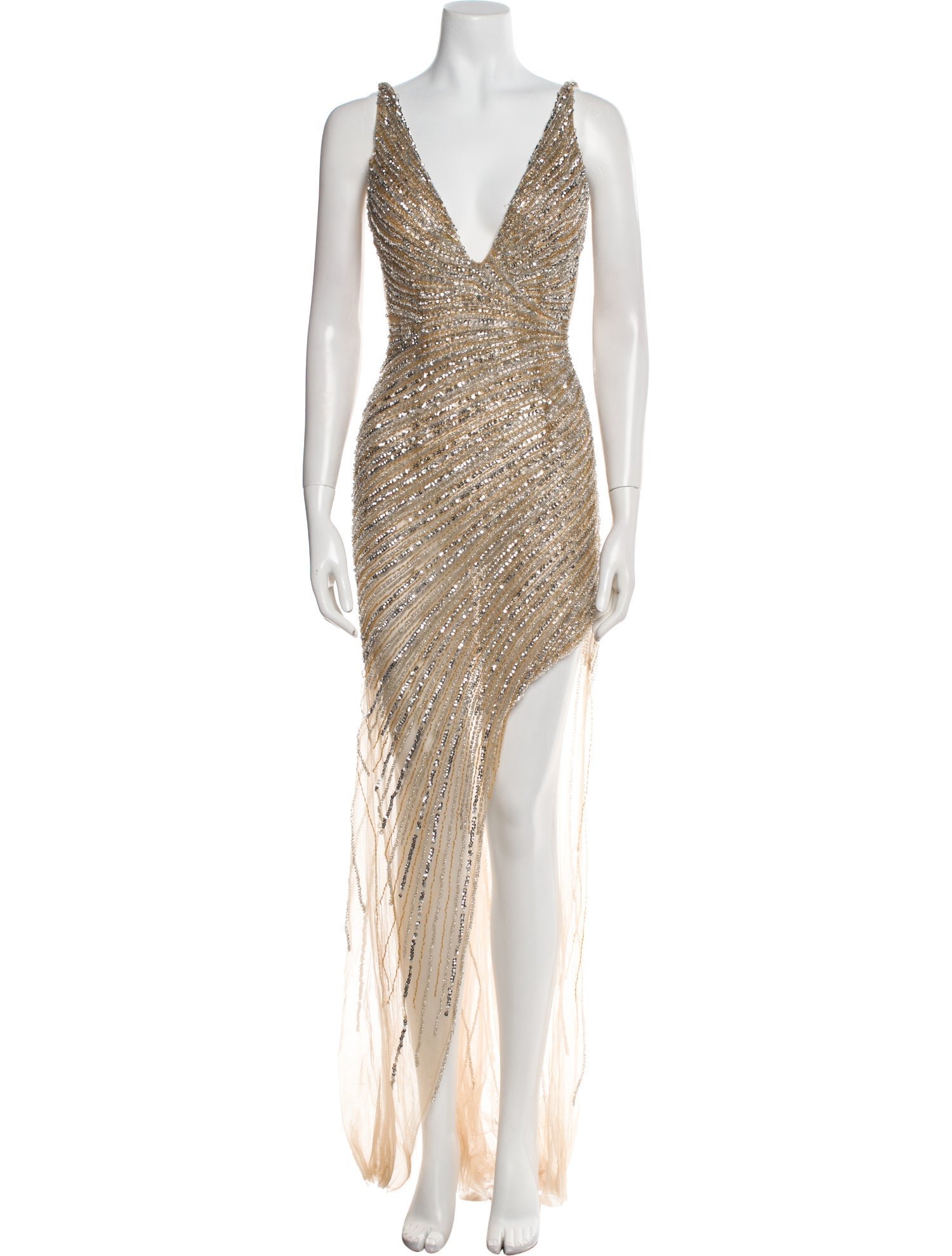 Jovani V-Neck Long Dress