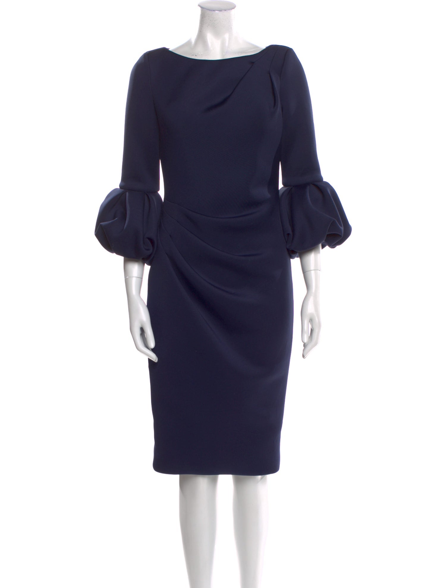 Jovani Bateau Neckline Knee-Length Dress