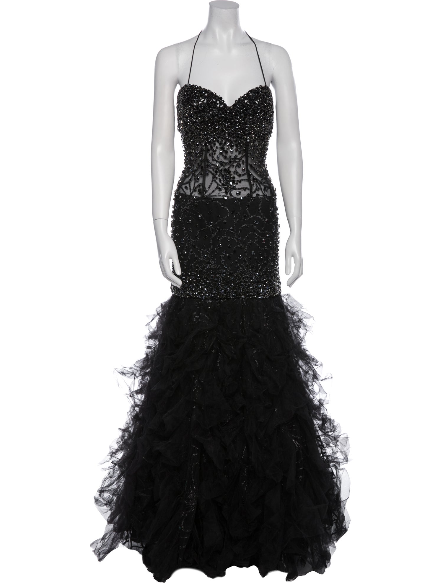 Jovani Lace Pattern Long Dress