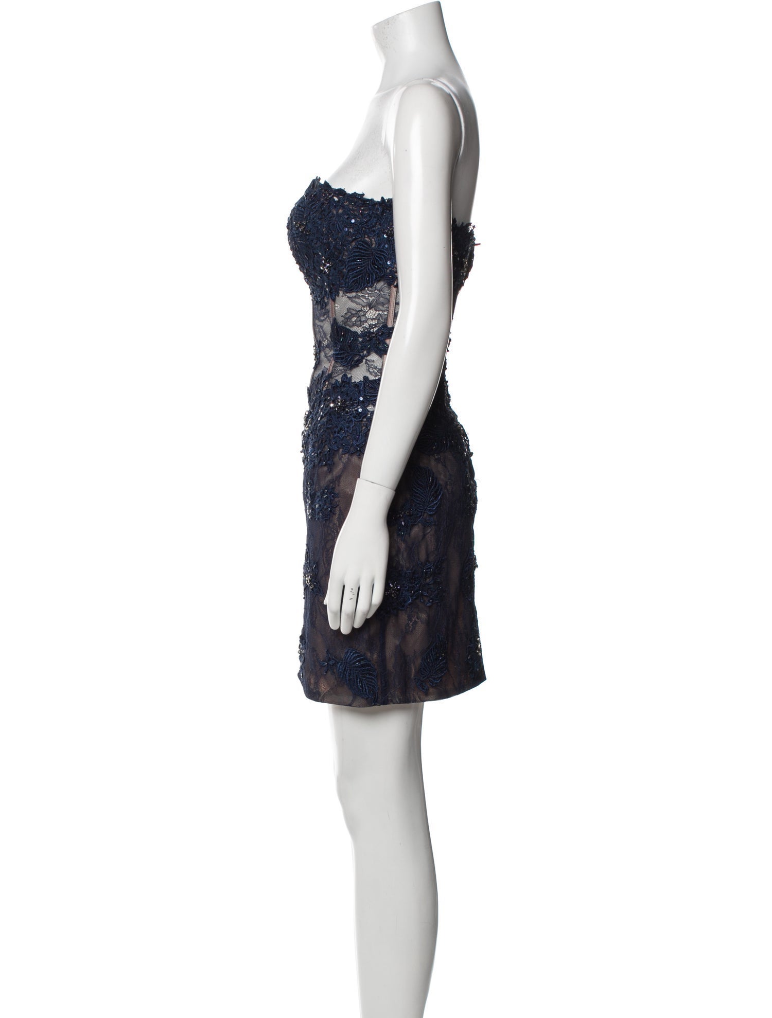 Jovani Lace Pattern Mini Dress