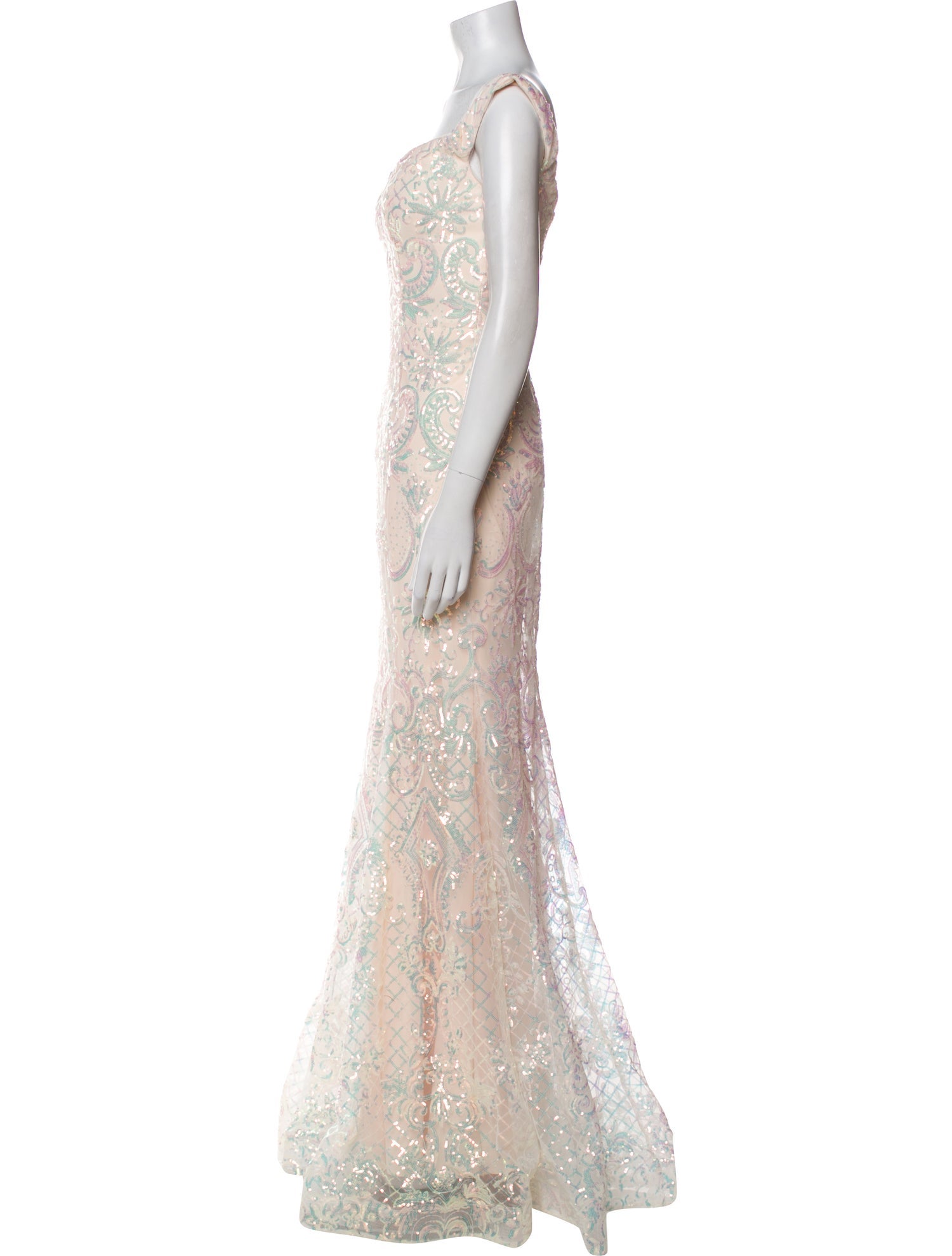 Jovani Lace Pattern Long Dress w/ Tags