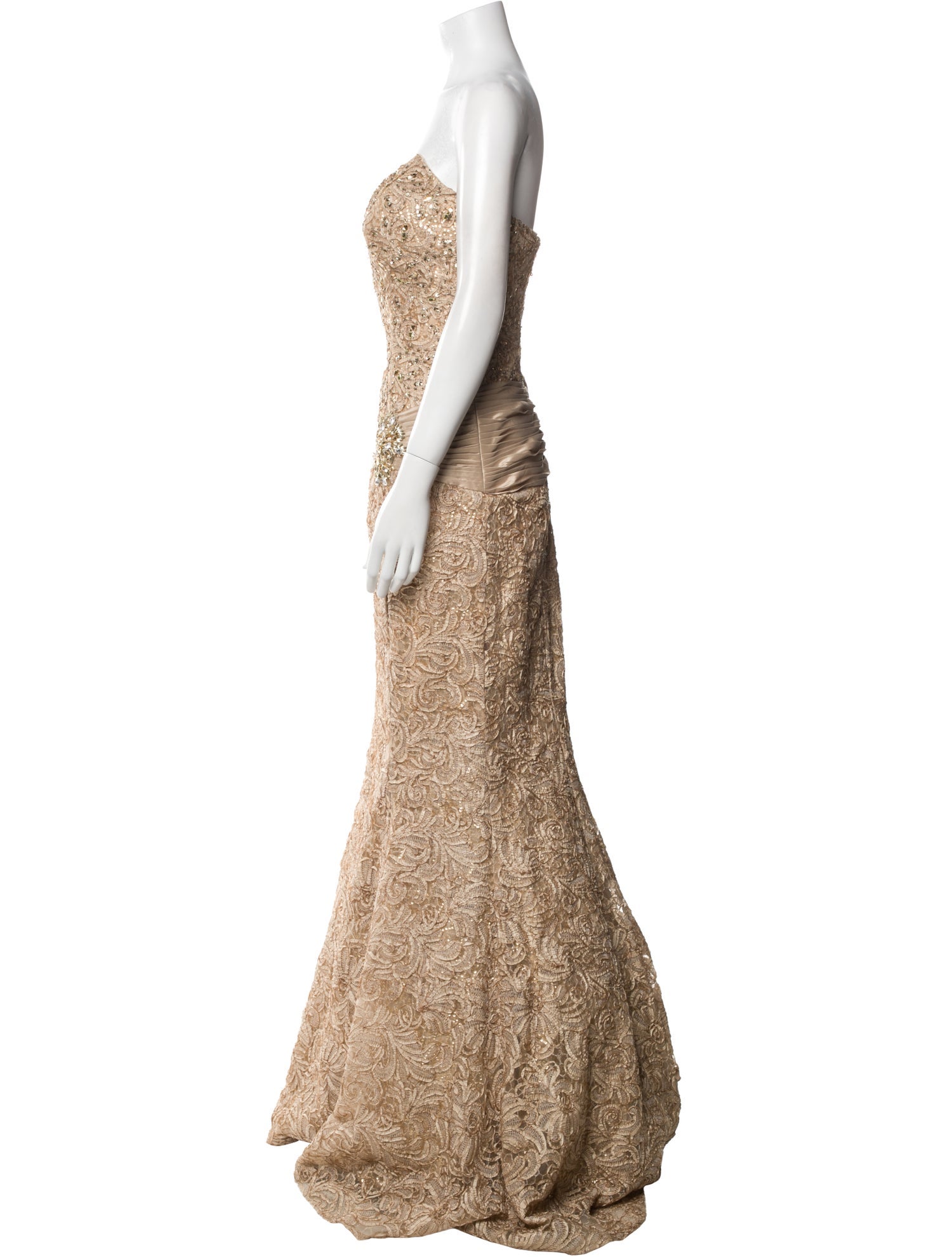 Jovani Lace Pattern Long Dress