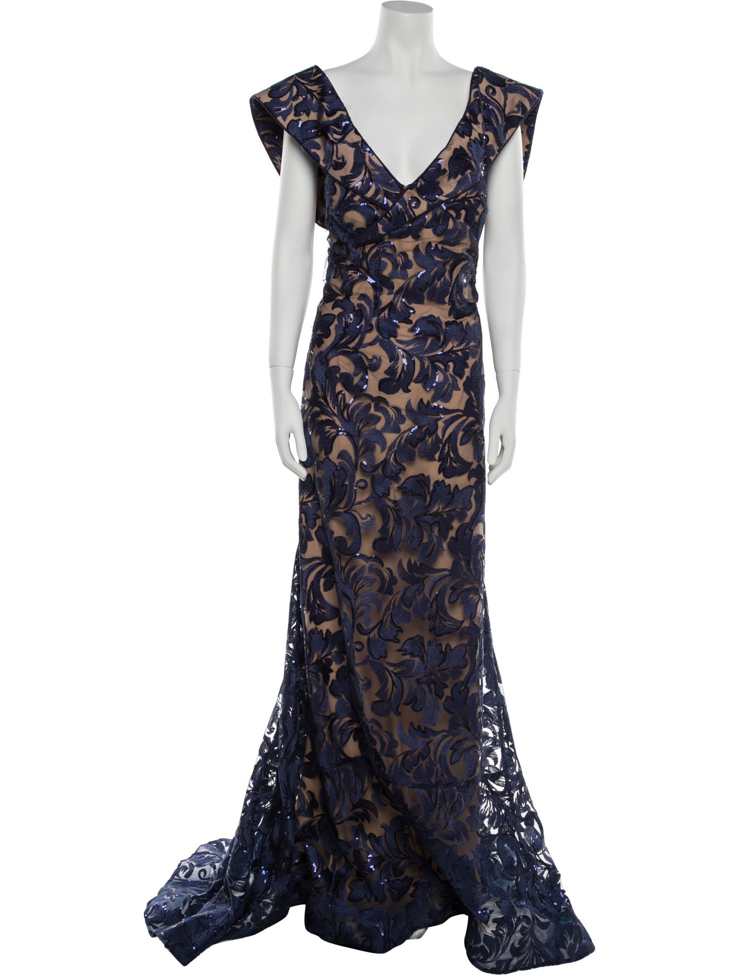 Jovani Lace Pattern Long Dress