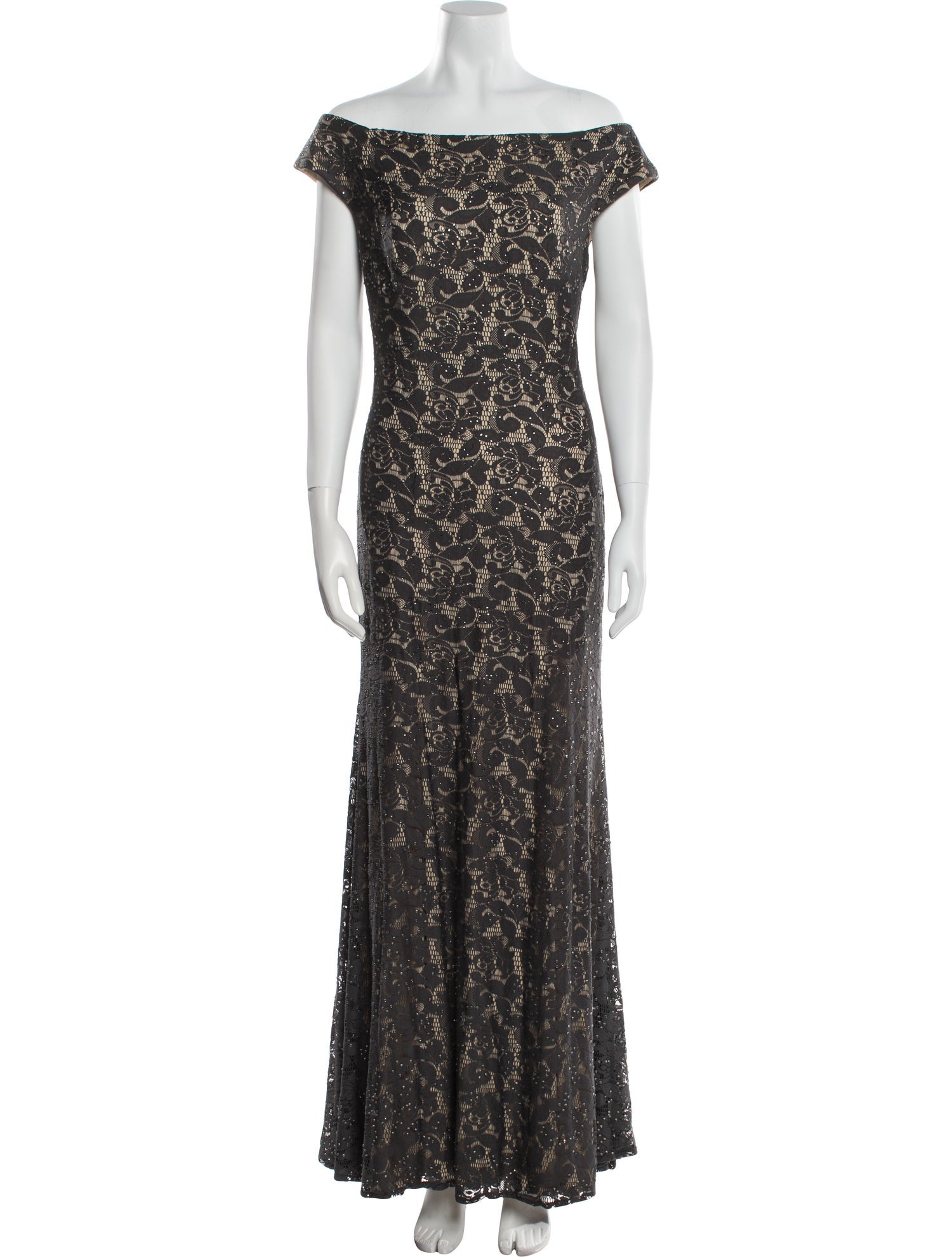 Jovani Lace Pattern Long Dress