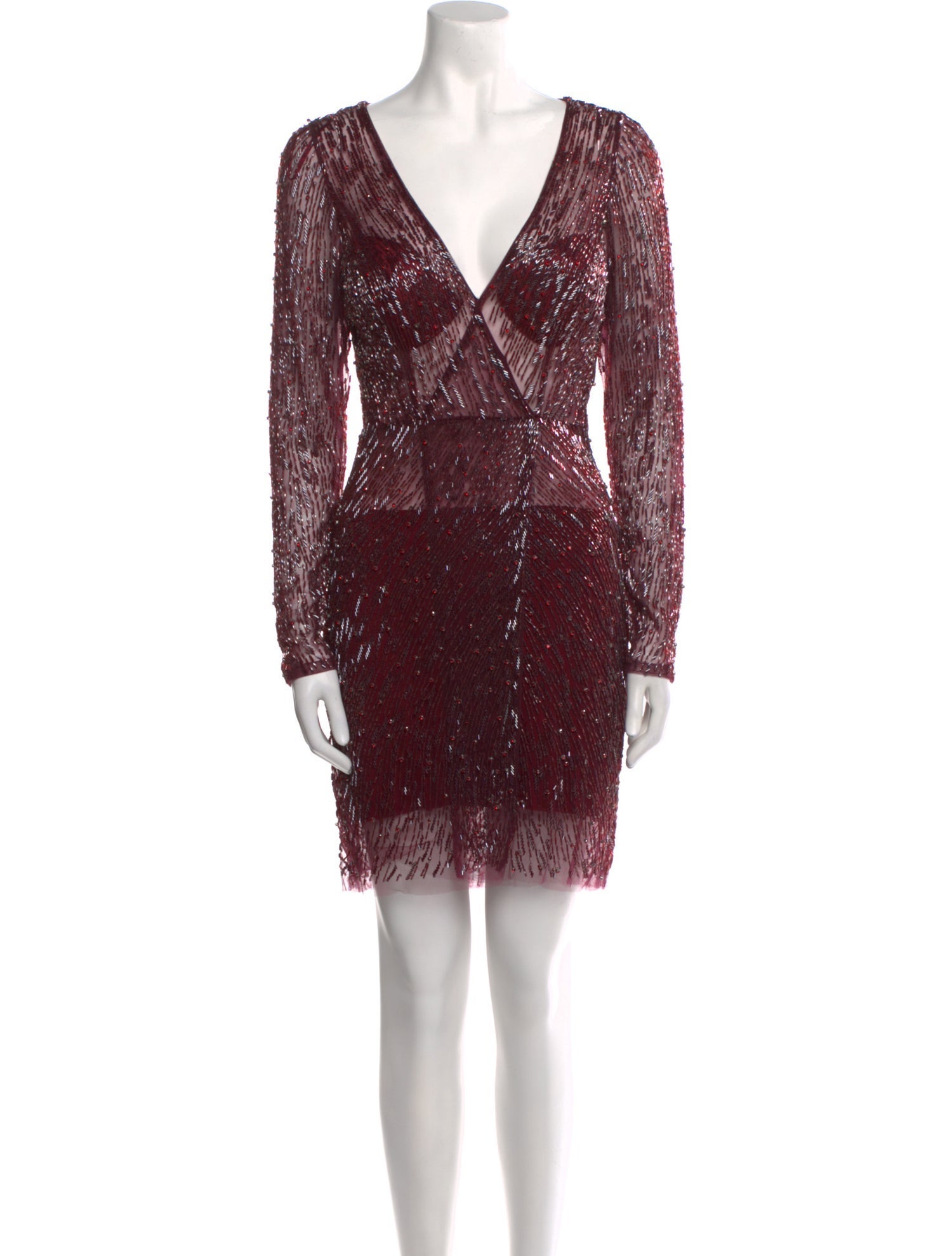 Jovani V-Neck Mini Dress