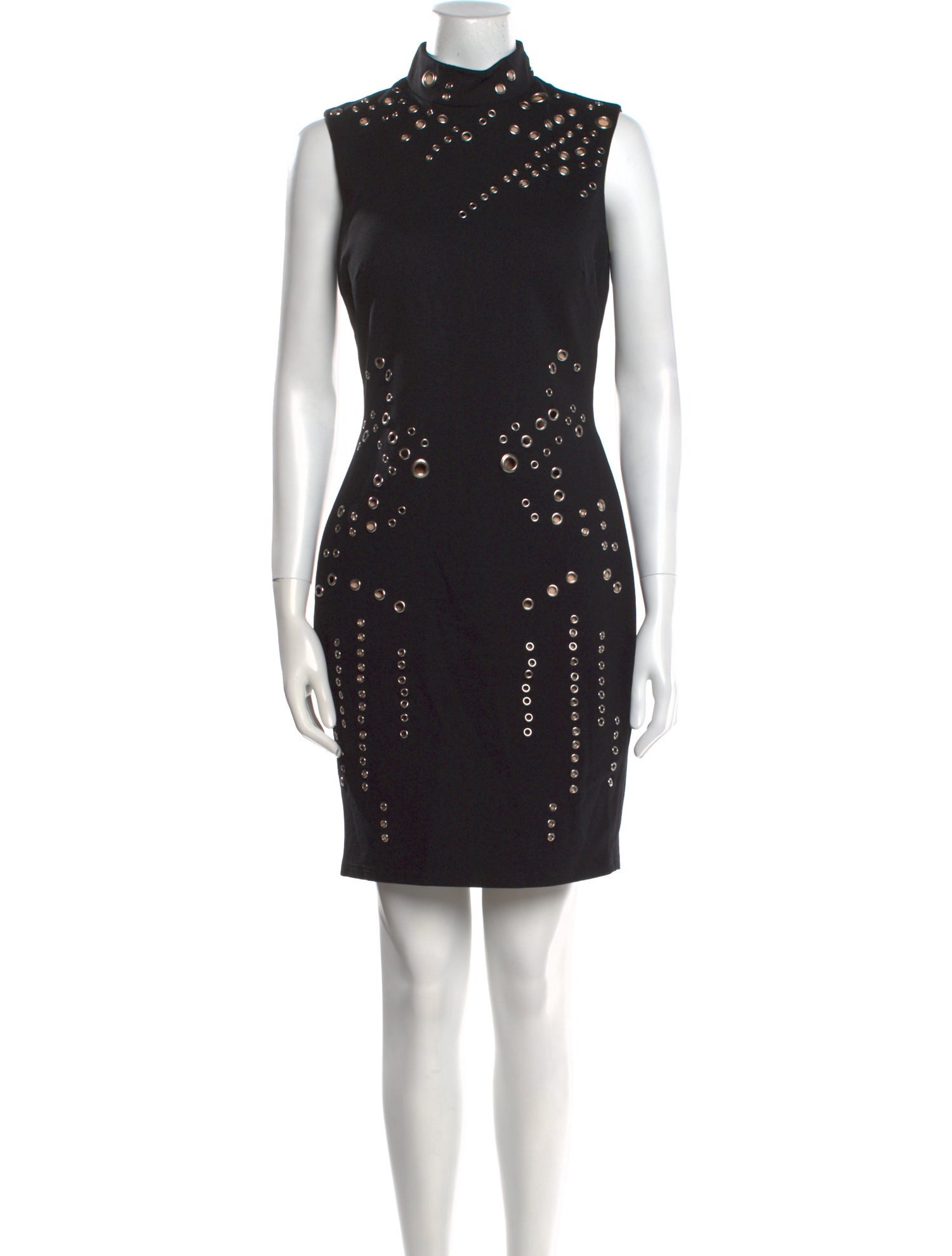 Jovani Mock Neck Knee-Length Dress