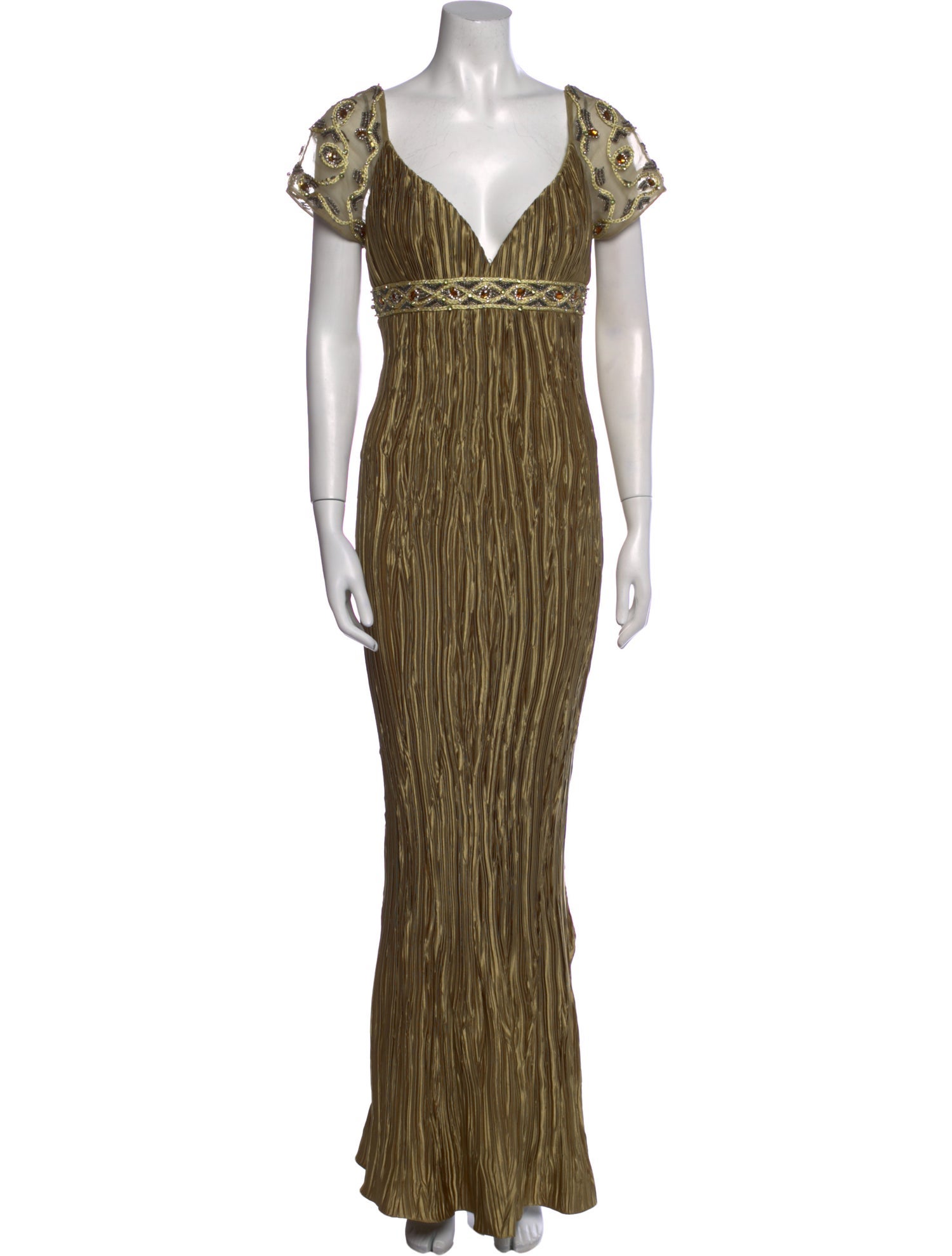 Jovani Striped Long Dress