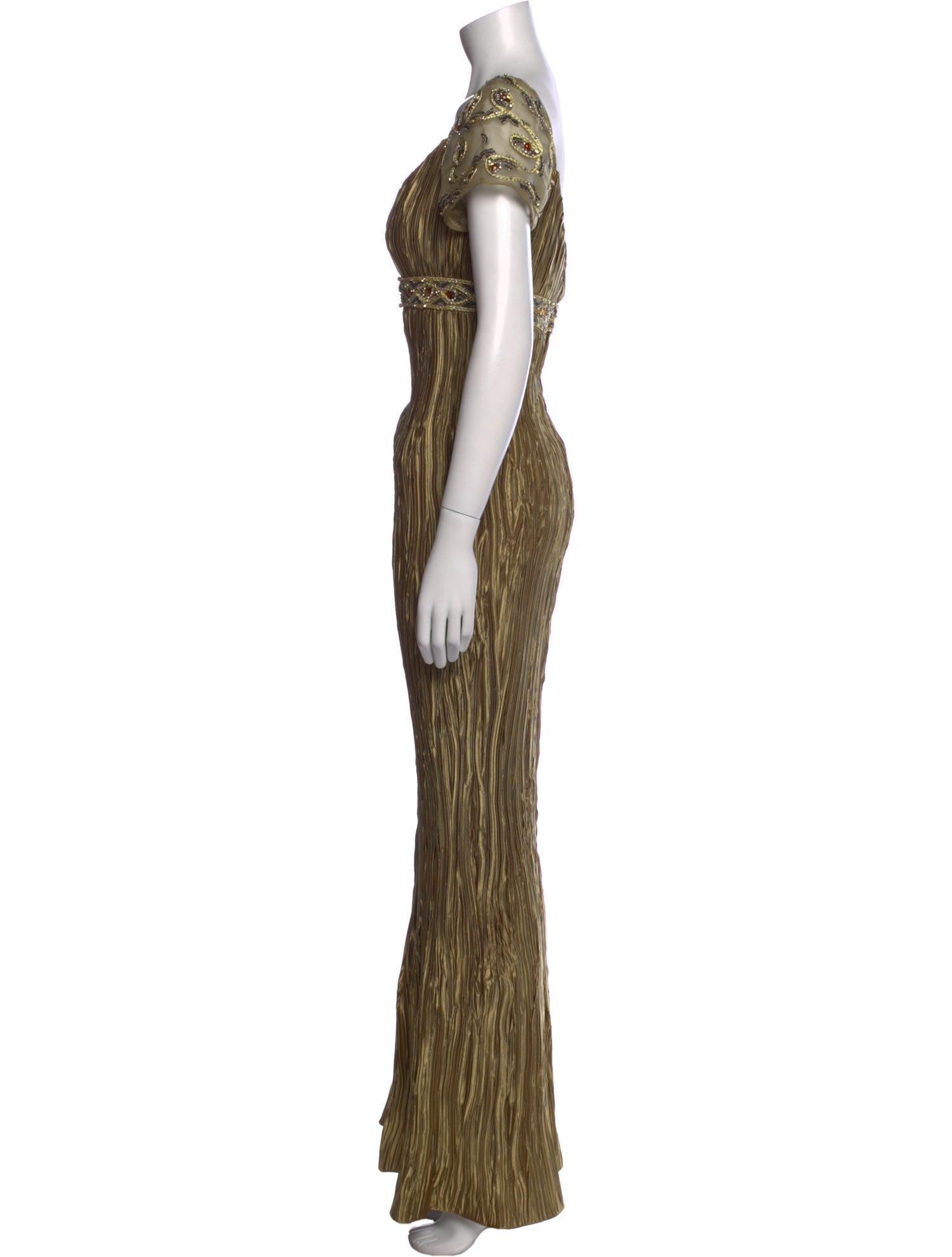 Jovani Striped Long Dress