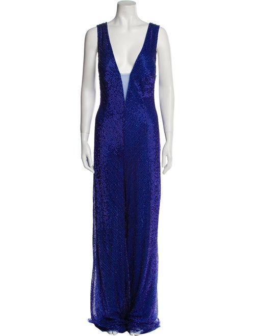 Jovani V-Neck Jumpsuit